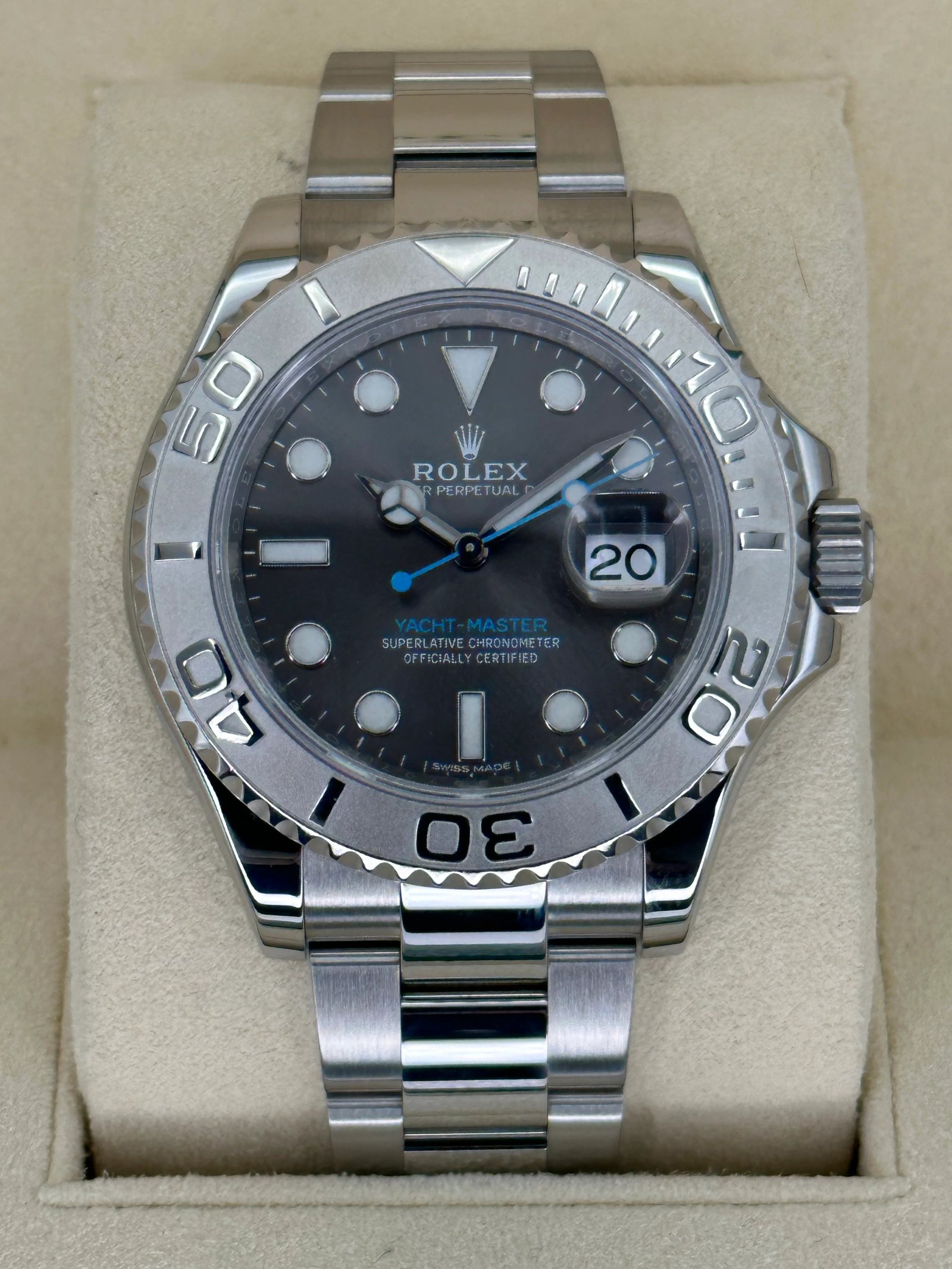 2019 Rolex Yacht-Master 40mm 116622 Stainless Steel Rhodium Dial