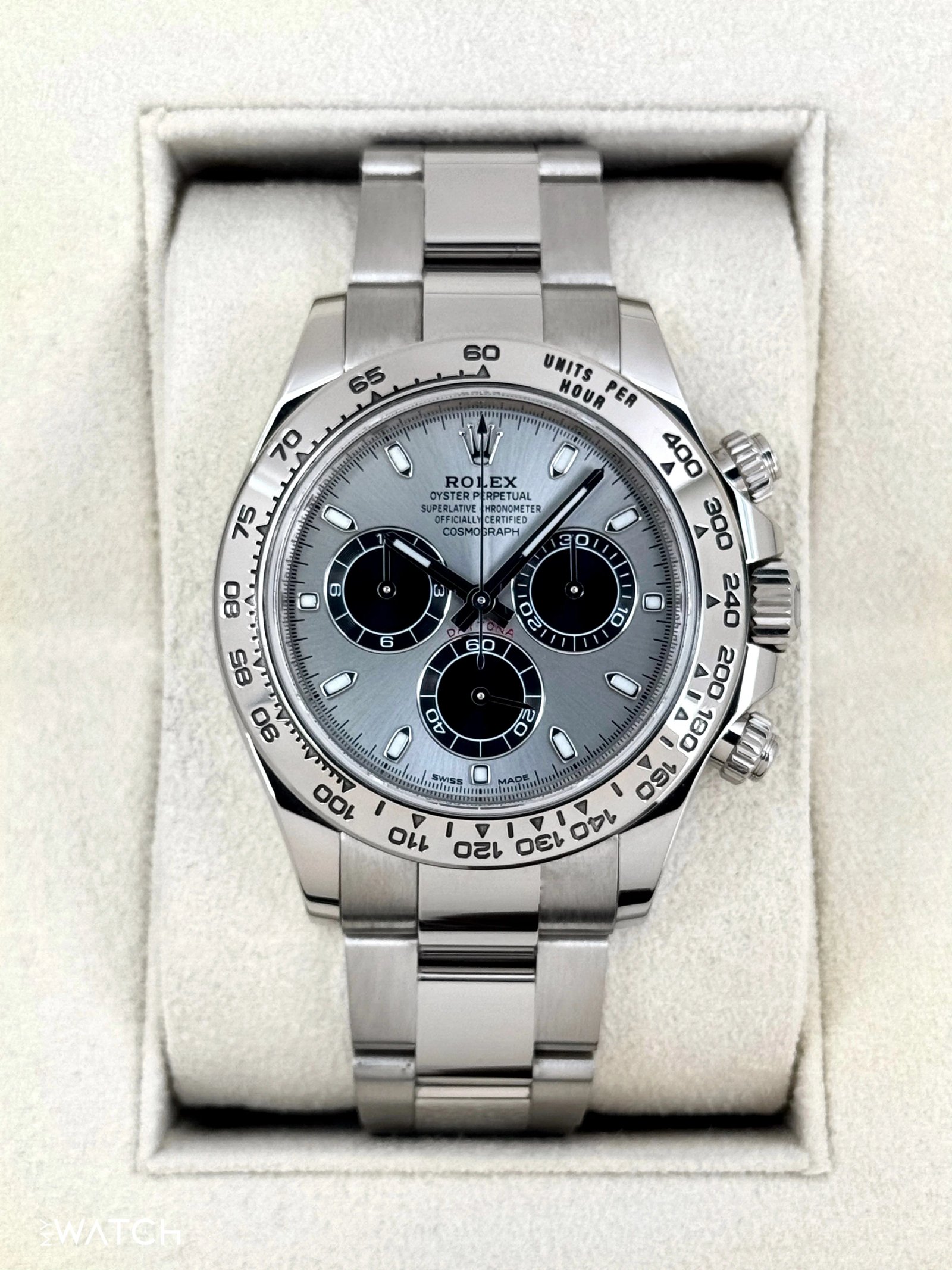 2019 Rolex Daytona 40mm 116509 White Gold Silver Ghost Dial