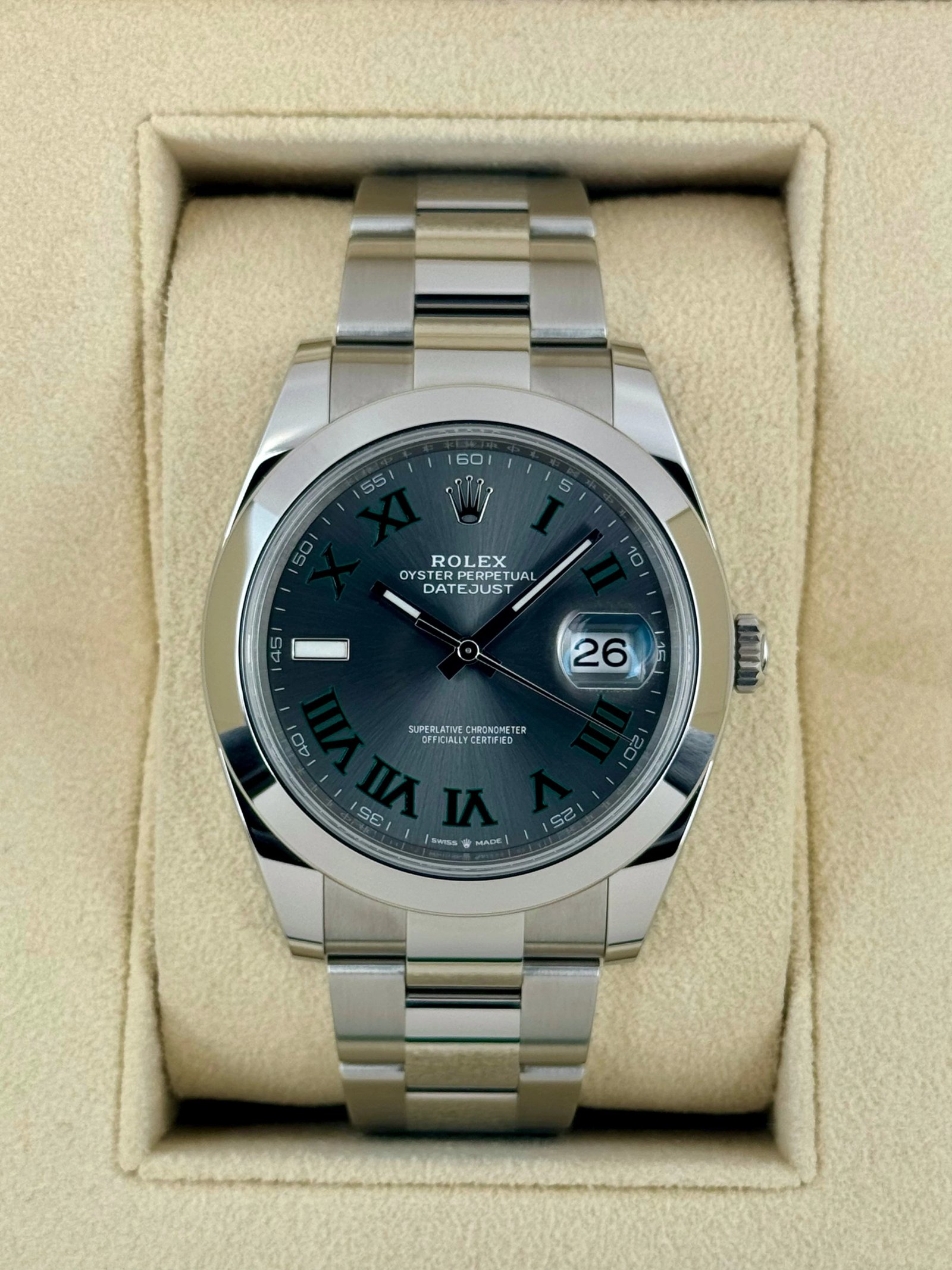 NEW 2025 Rolex Datejust 41mm 126300 Wimbledon Dial Oyster