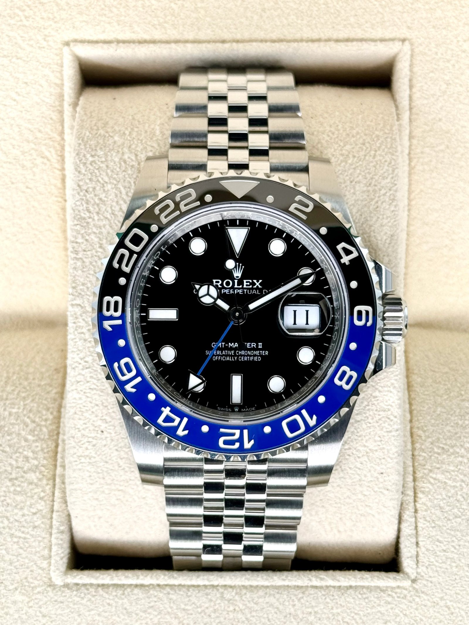 2024 Rolex GMT-Master II "Batgirl" 40mm 126710BLNR Jubilee Black Dial