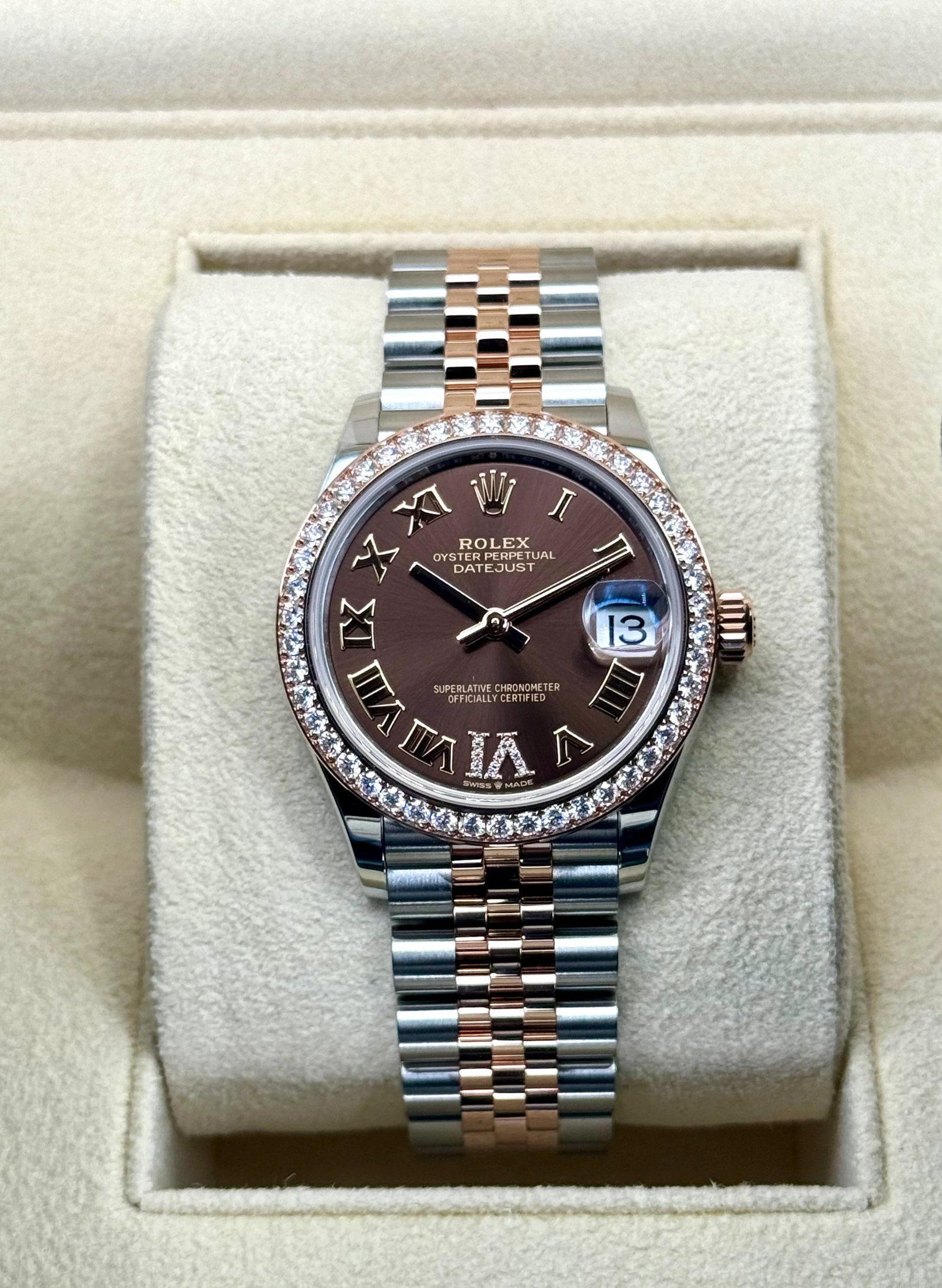 NEW 2023 Rolex Lady Datejust 31mm 278381RBR Two-Tone Chocolate Dial