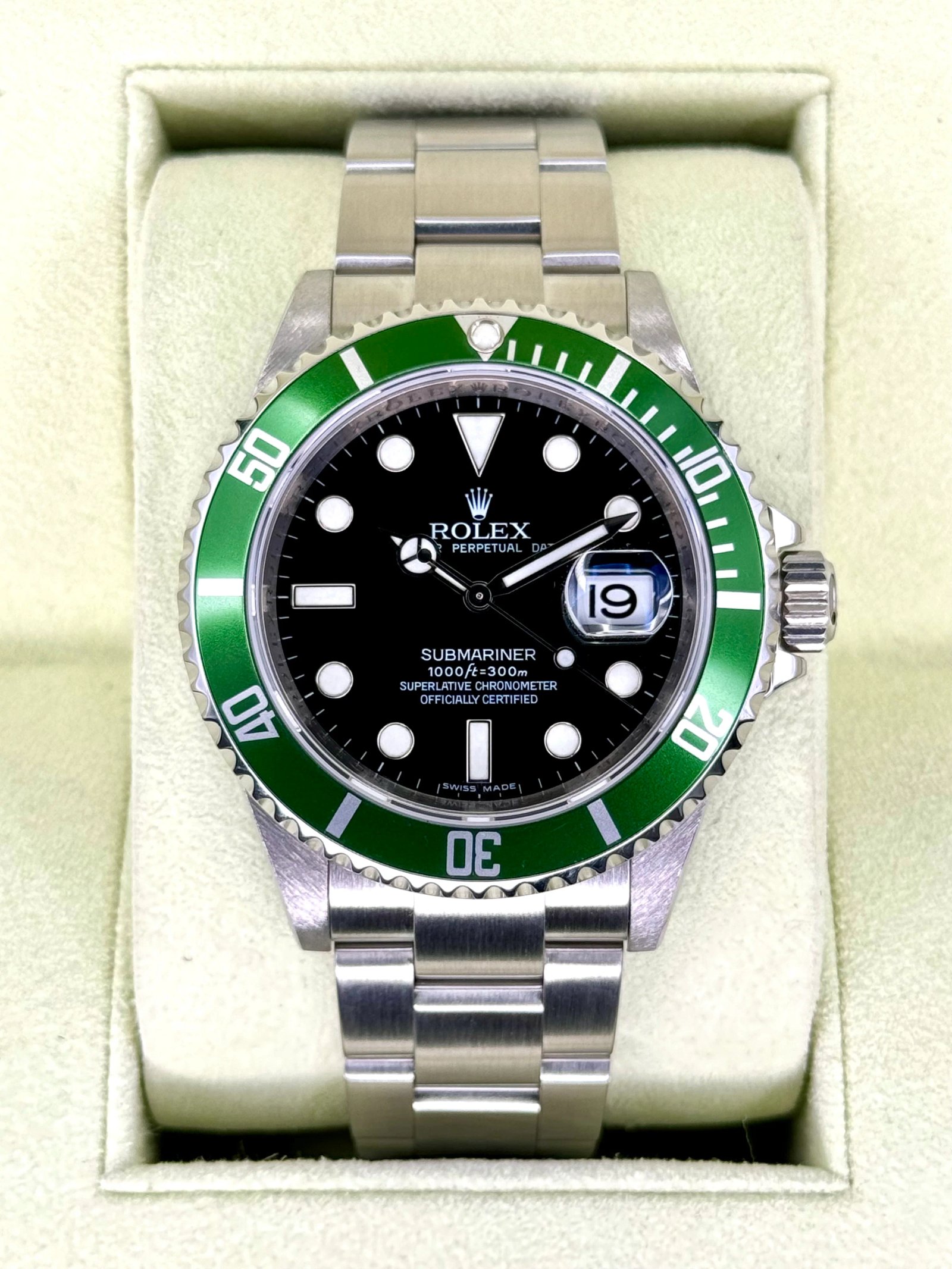 2009 Rolex Submariner "Kermit" 40mm 16610LV Stainless Steel Black Dial