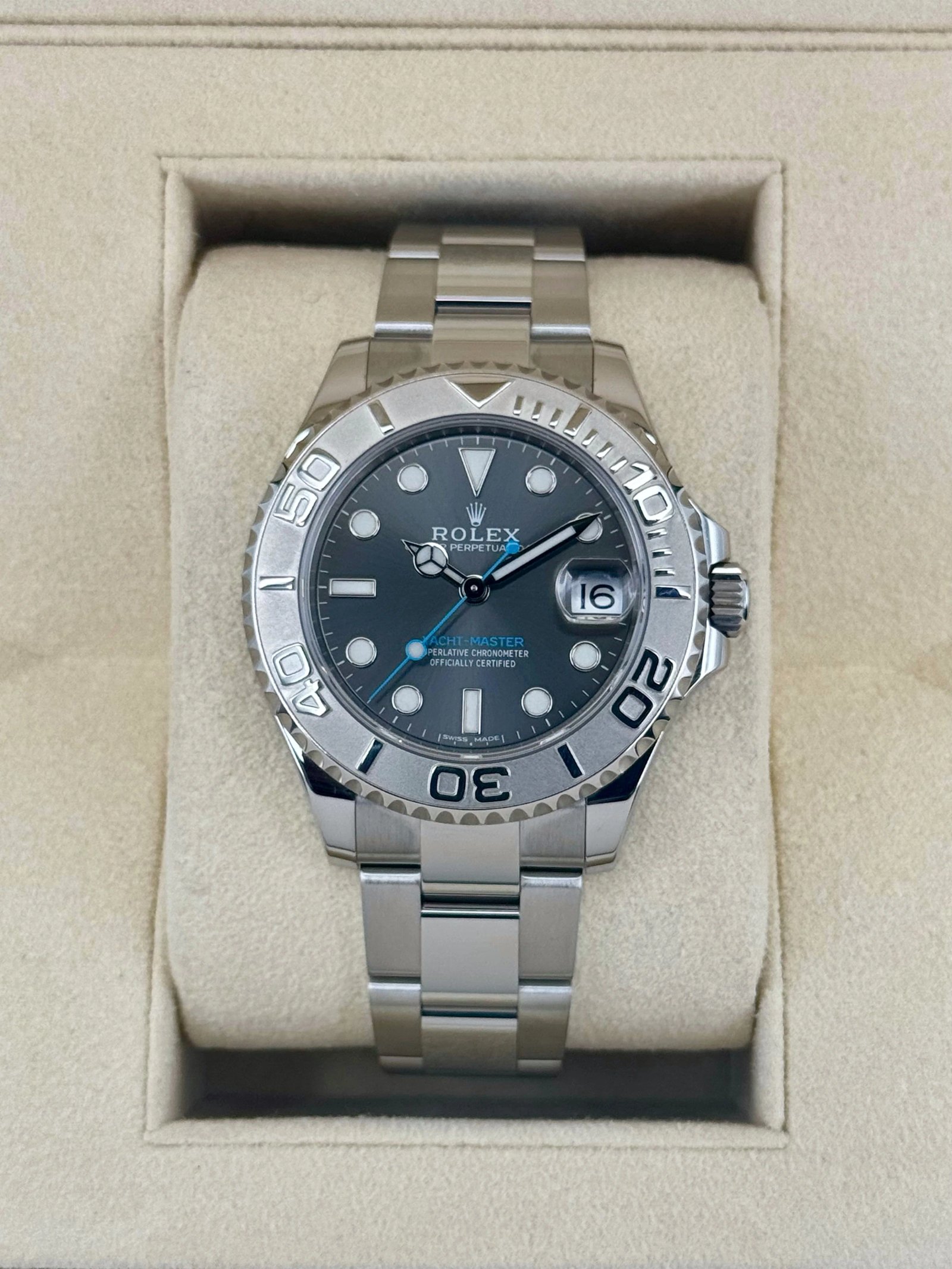 2017 Rolex Yacht-Master 37mm 268622 Stainless Steel Rhodium Dial