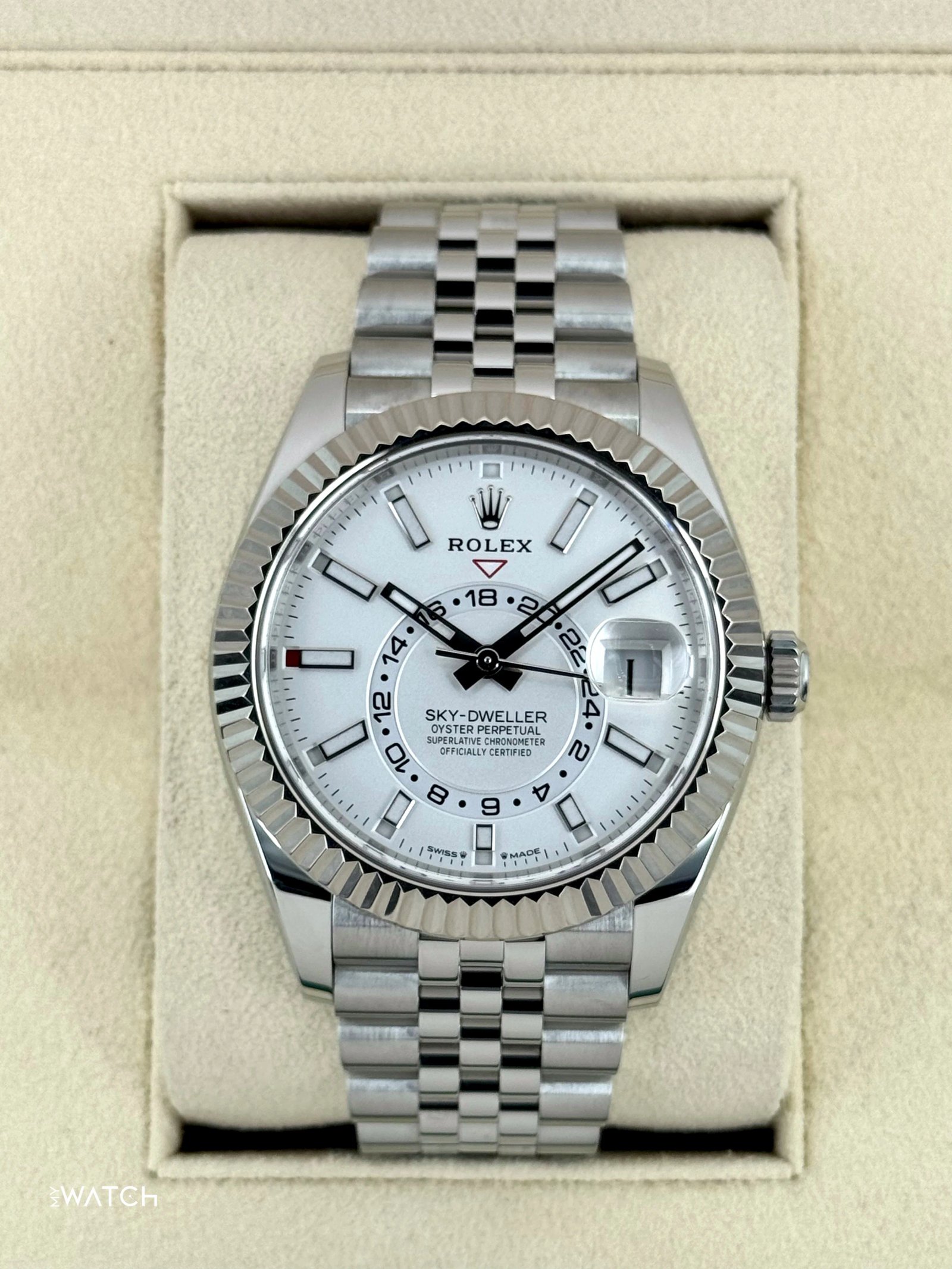 2025 Rolex Sky-Dweller 42mm 336934 Stainless Steel Jubilee White Dial