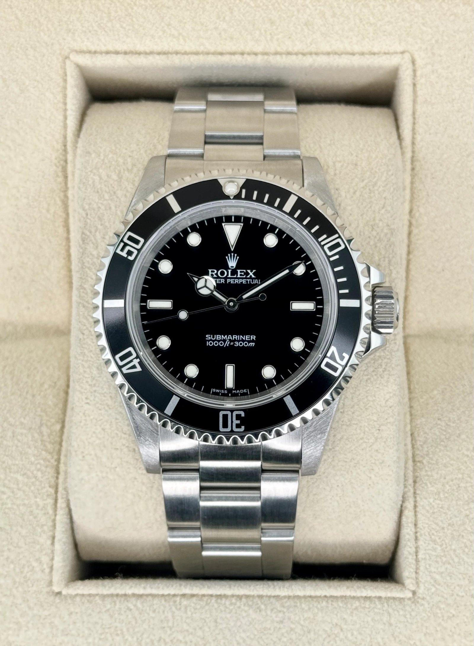 1995 Rolex Submariner 40mm 14060 Stainless Steel Black Dial