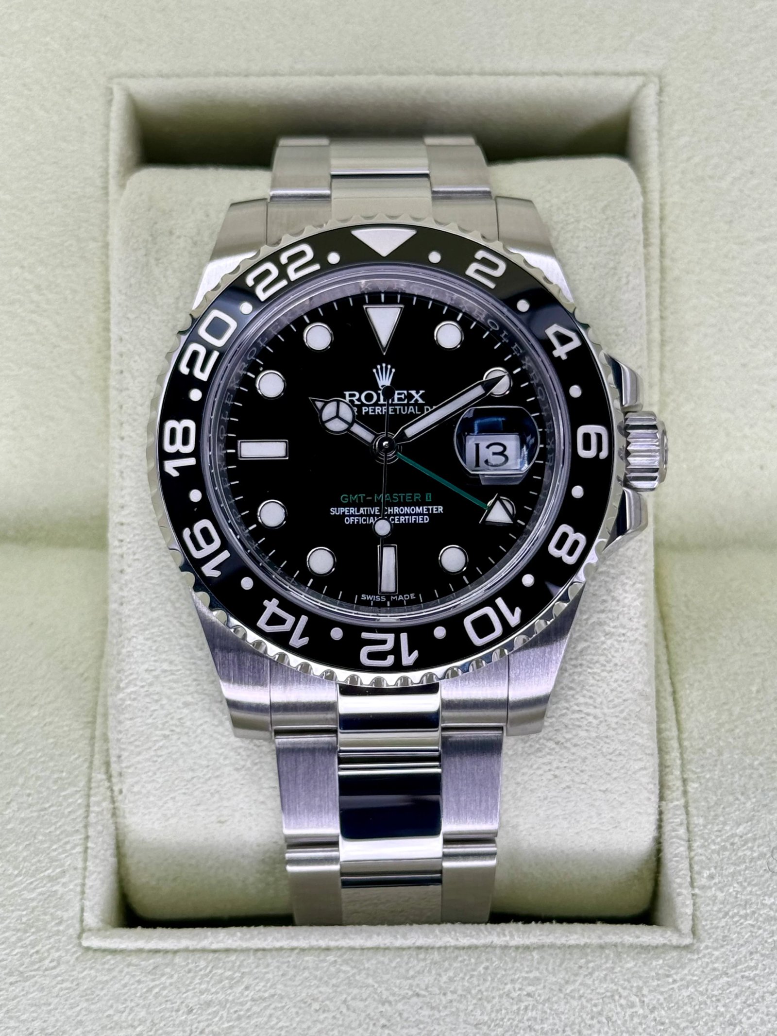 2014 Rolex GMT-Master-II 40mm 116710LN Stainless Steel Black Dial