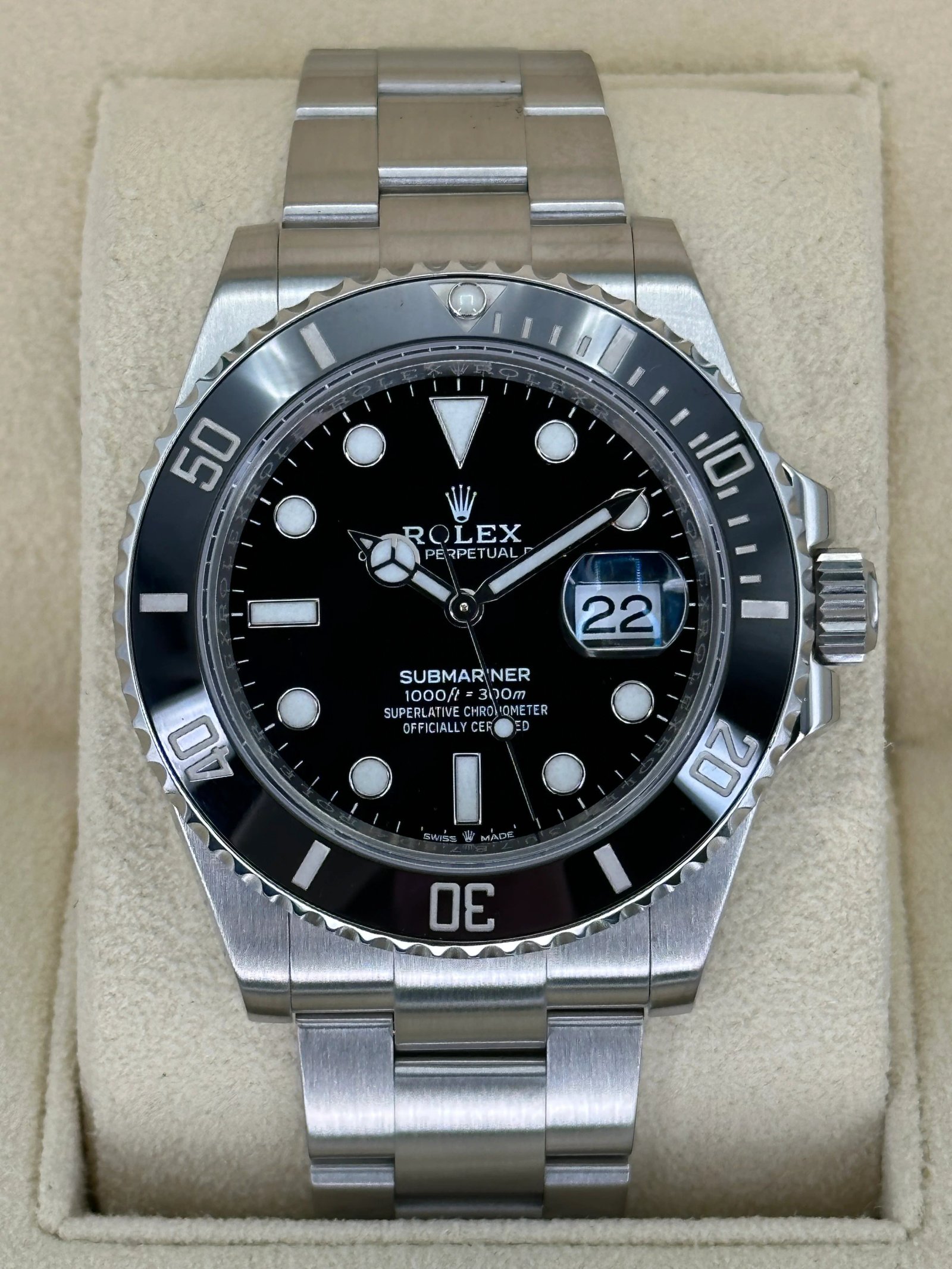 2022 Rolex Submariner 41mm 126610LN Stainless Steel Black Dial