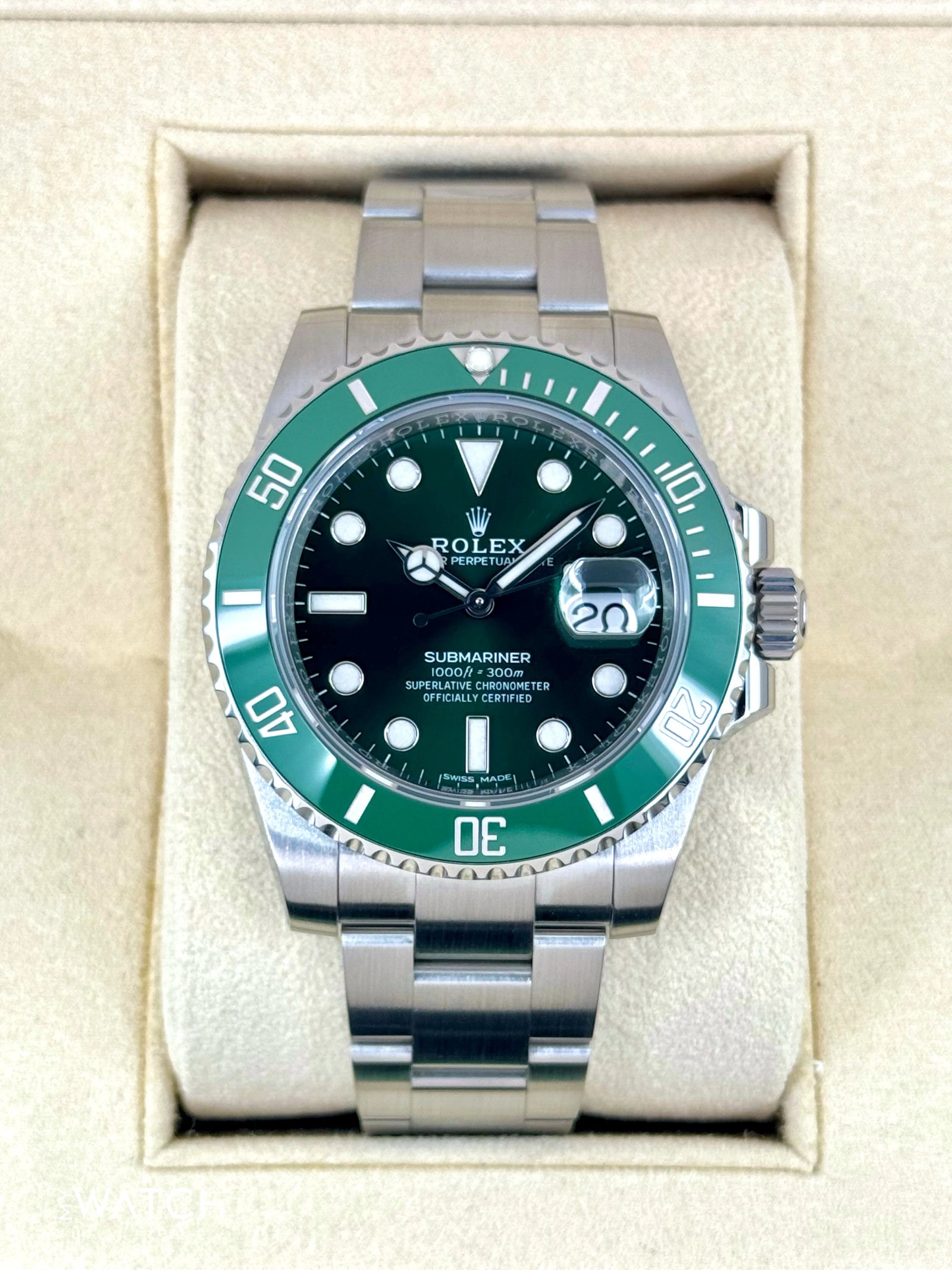 2018 Rolex Submariner “Hulk” 40mm 116610LV Green Dial