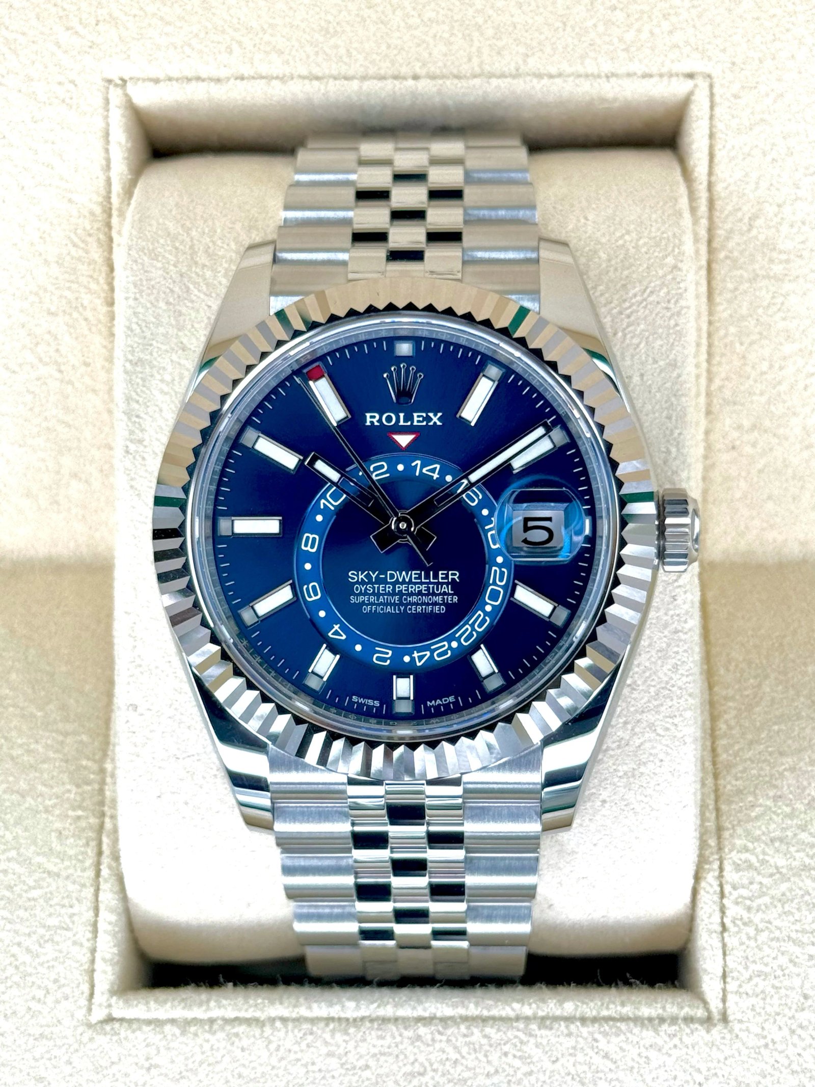 NEW 2024 Rolex Sky-Dweller 42mm 326934 Jubilee Blue Dial
