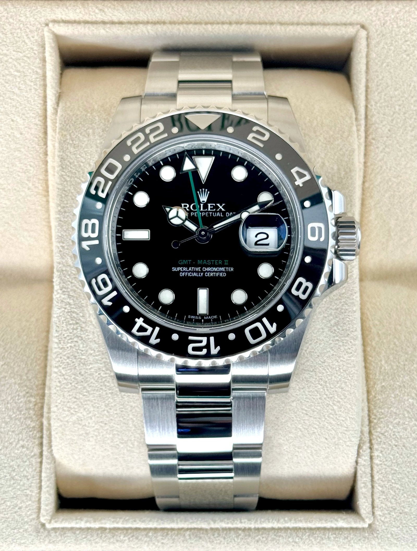 2012 Rolex GMT-Master II 40mm 116710LN Stainless Steel Black Dial