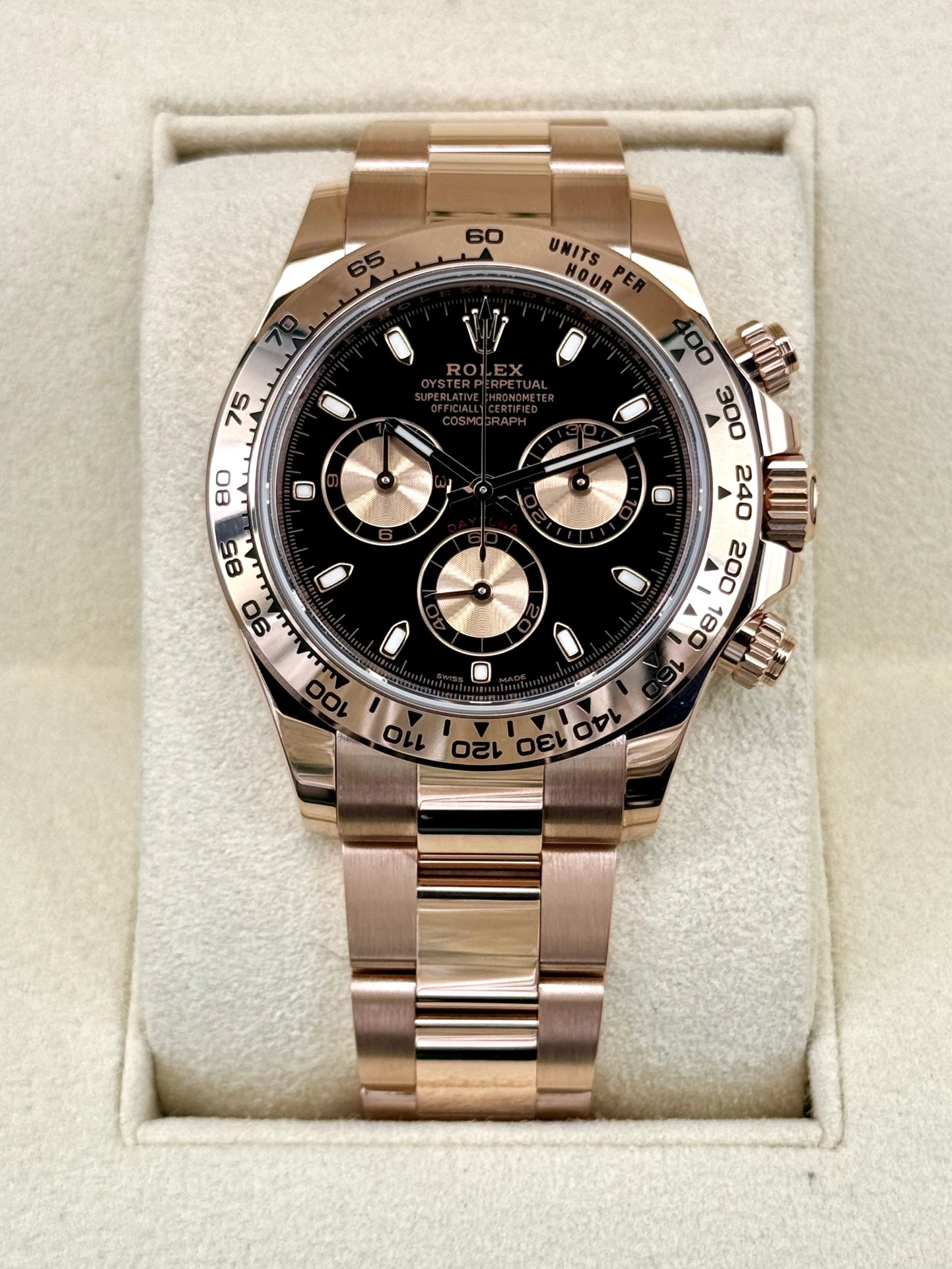 2020 Rolex Daytona 40mm116505 Rose Gold Black Dial