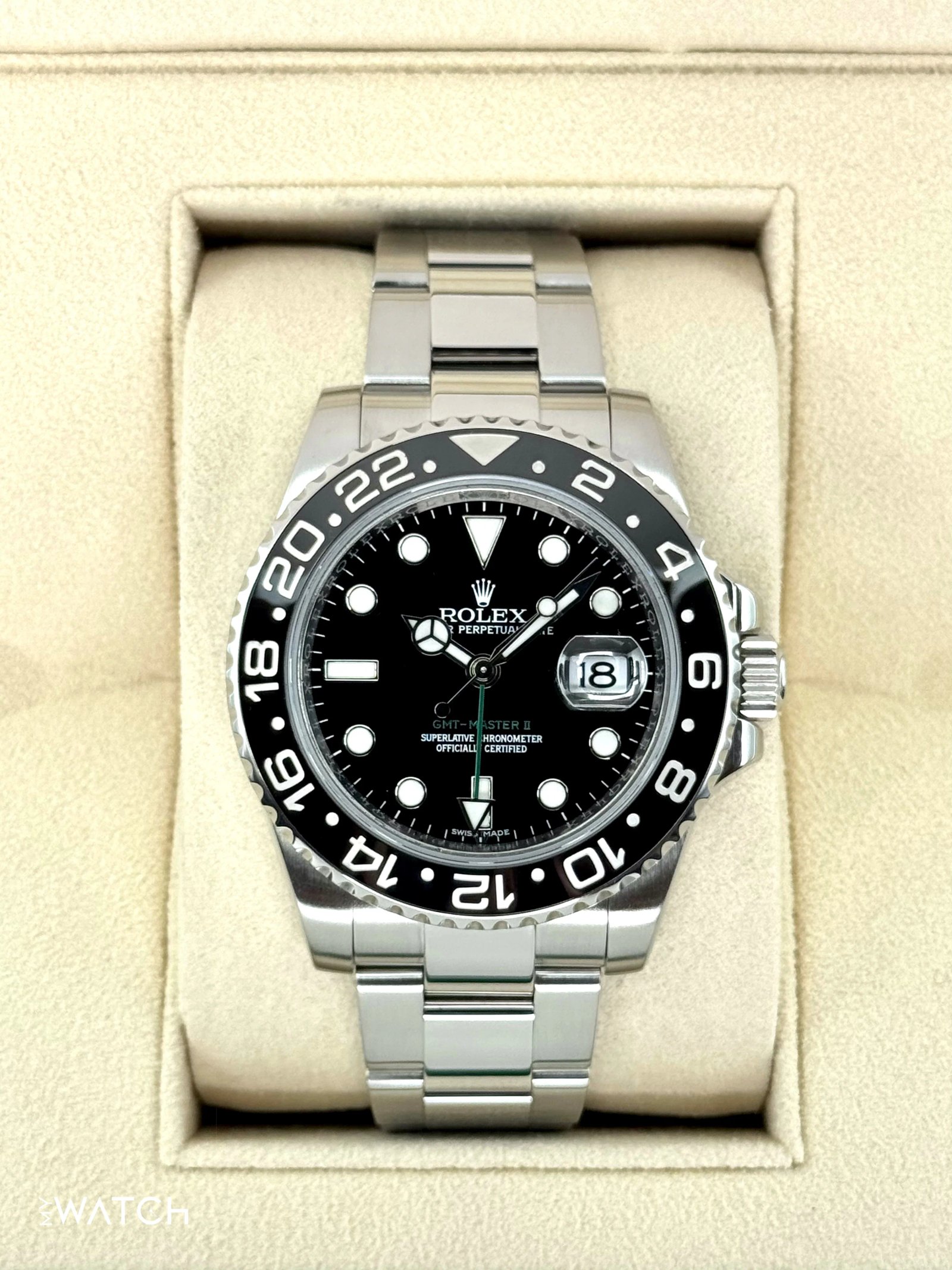 2016 Rolex GMT-Master II 40mm 116710LN Stainless Steel Black Dial