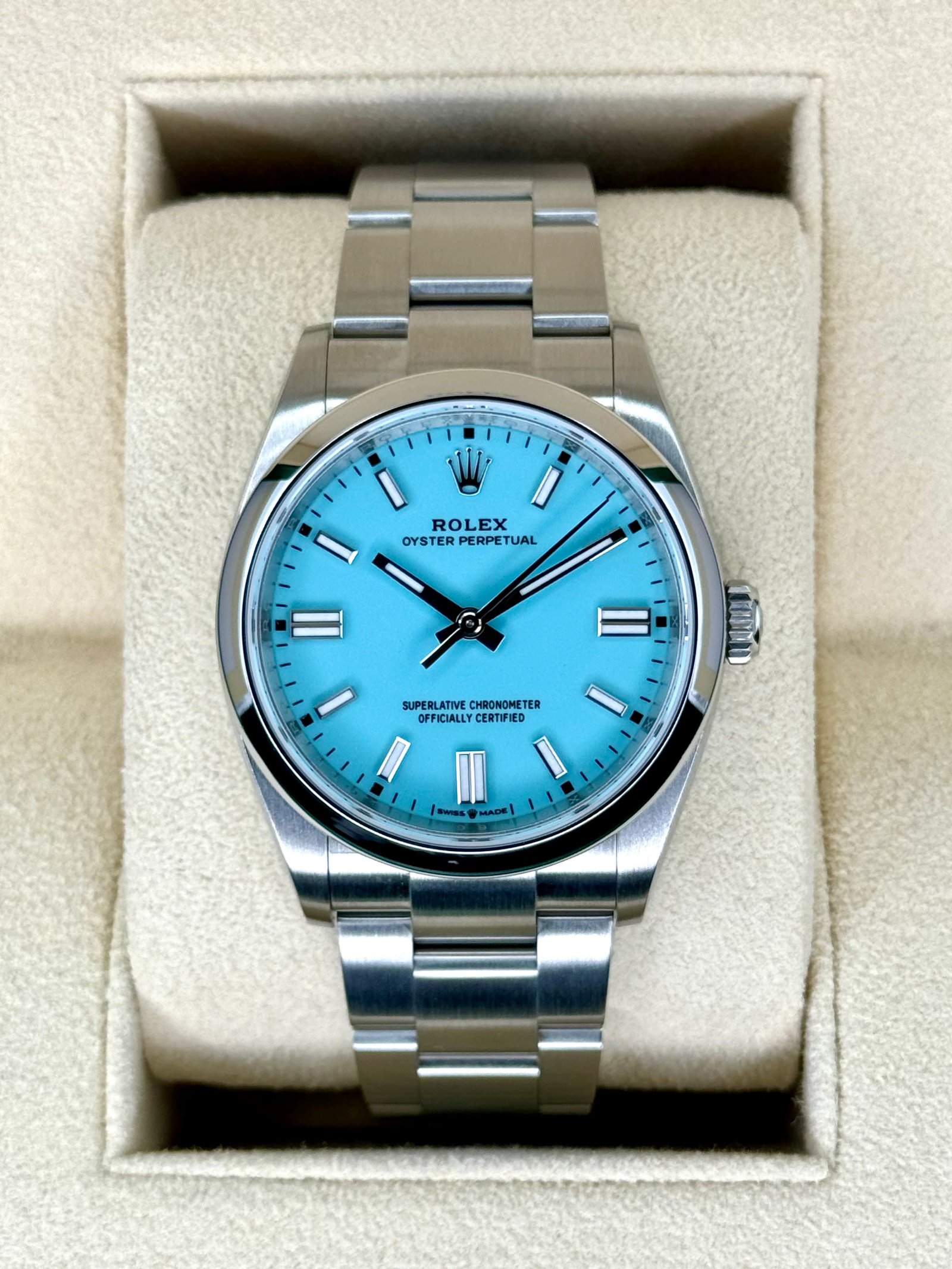 2023 Rolex Oyster Perpetual 36mm 126000 Tiffany Blue Dial
