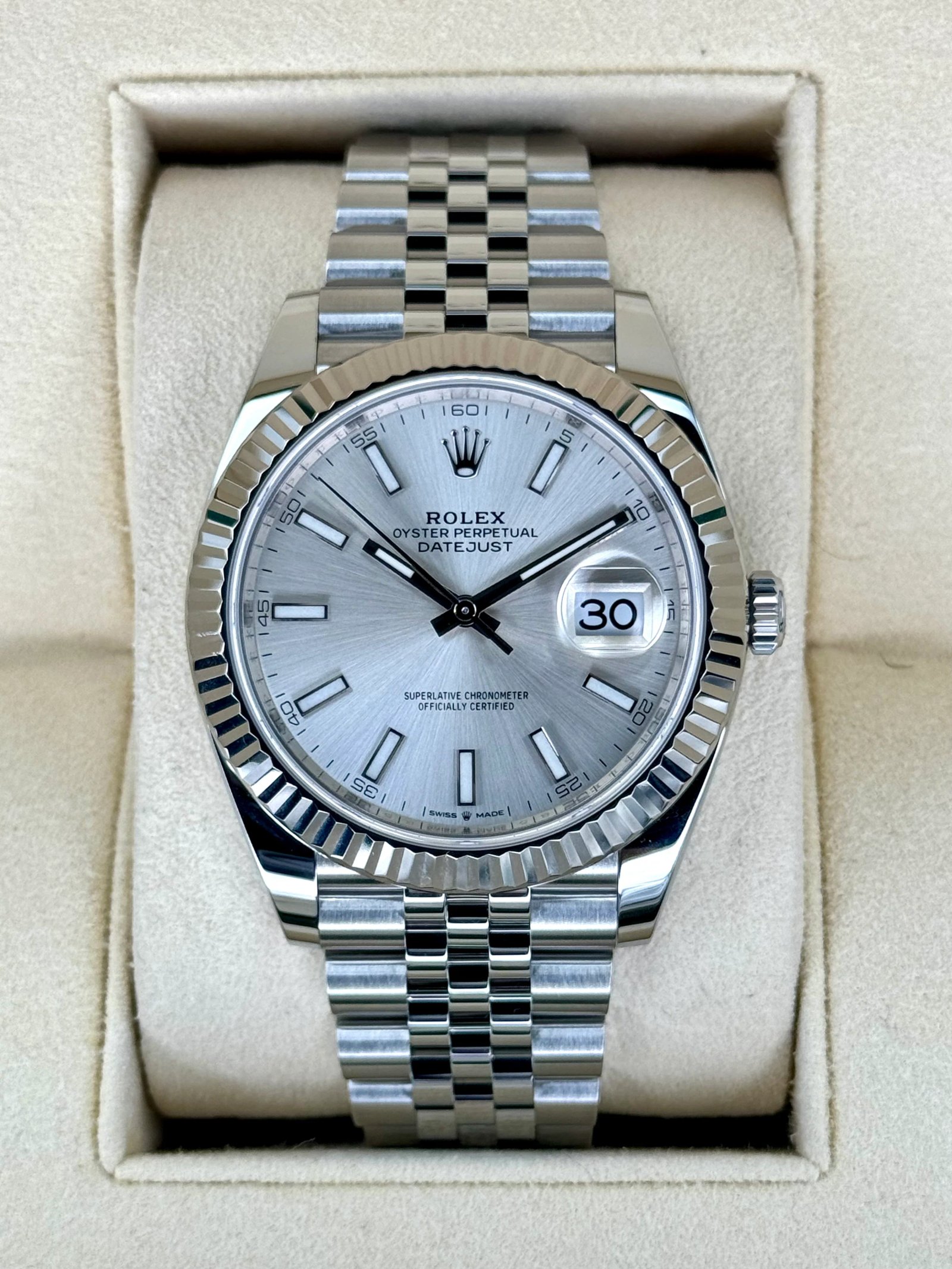 2020 Rolex Datejust 41mm 126334 Stainless Steel Jubilee Silver Dial