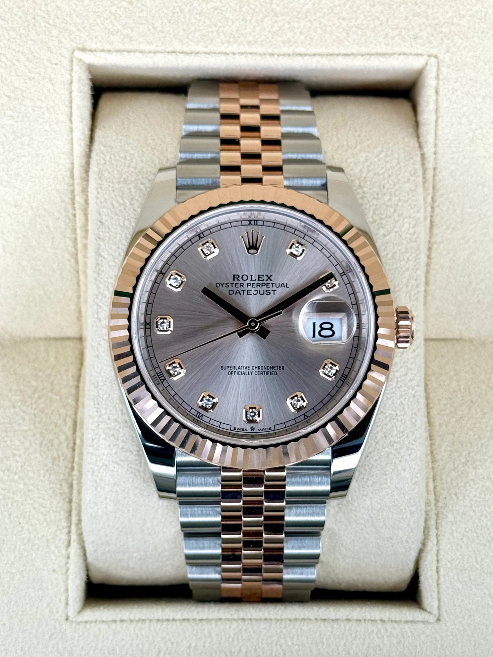 NEW 2025 Rolex Datejust 41mm 126331 Two-Tone Jubilee Sundust Diamond Dial
