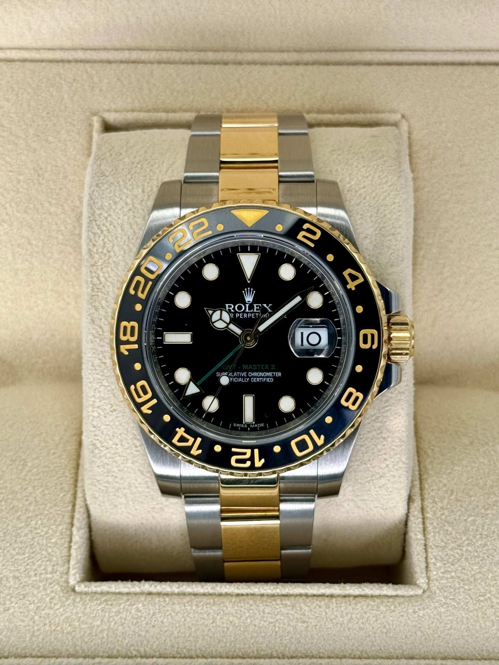 Rolex GMT-Master II 40mm 116713LN Two-Tone Black Dial