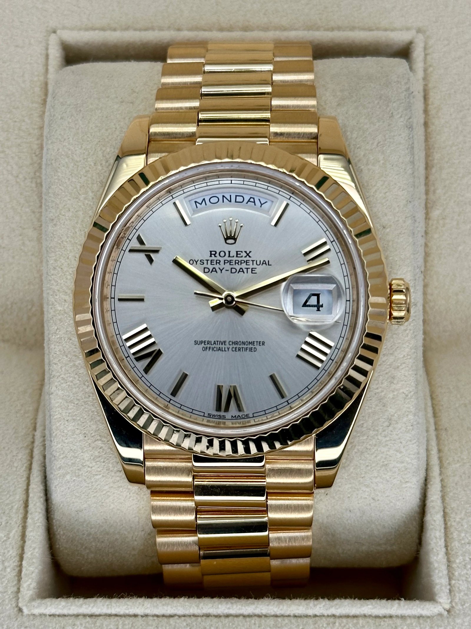 2017 Rolex Day-Date 40mm 228238 Presidential Sundust Dial