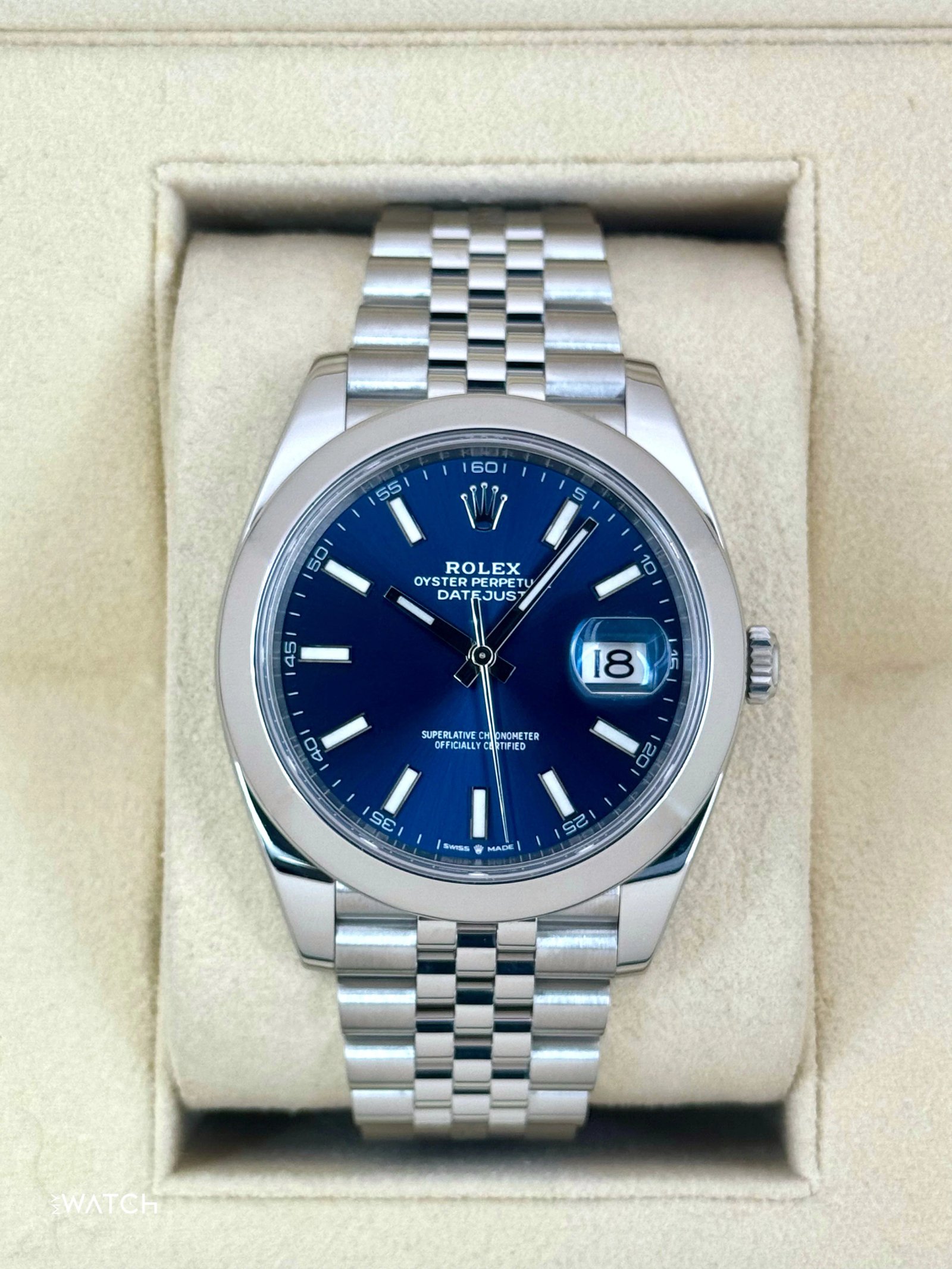 2023 Rolex Datejust 41mm 126300 Stainless Steel Jubilee Blue Dial