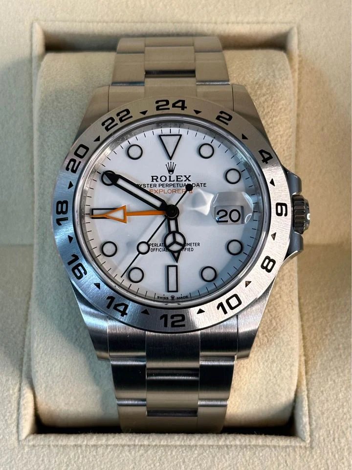 NEW 2023 Rolex Explorer II 42mm 226570 White Polar Dial