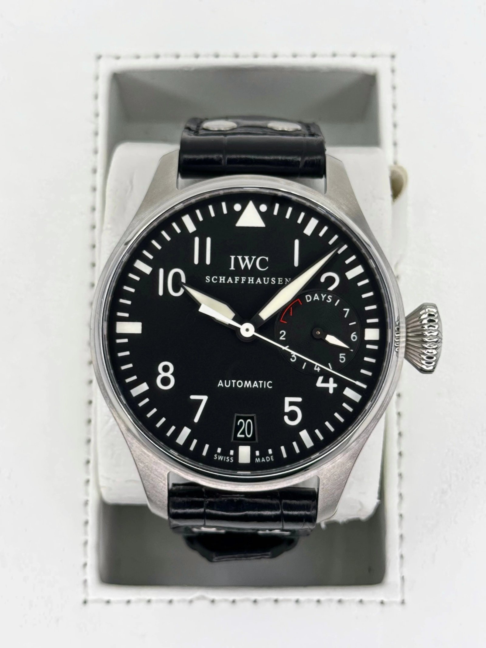 2010 IWC Big Pilot 46mm IW500401 Stainless Steel Black Dial