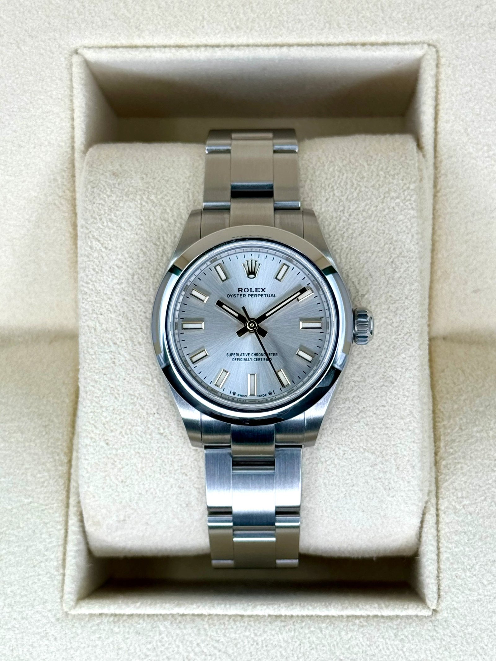 NEW 2024 Rolex Oyster Perpetual 28mm 276200 Silver Dial
