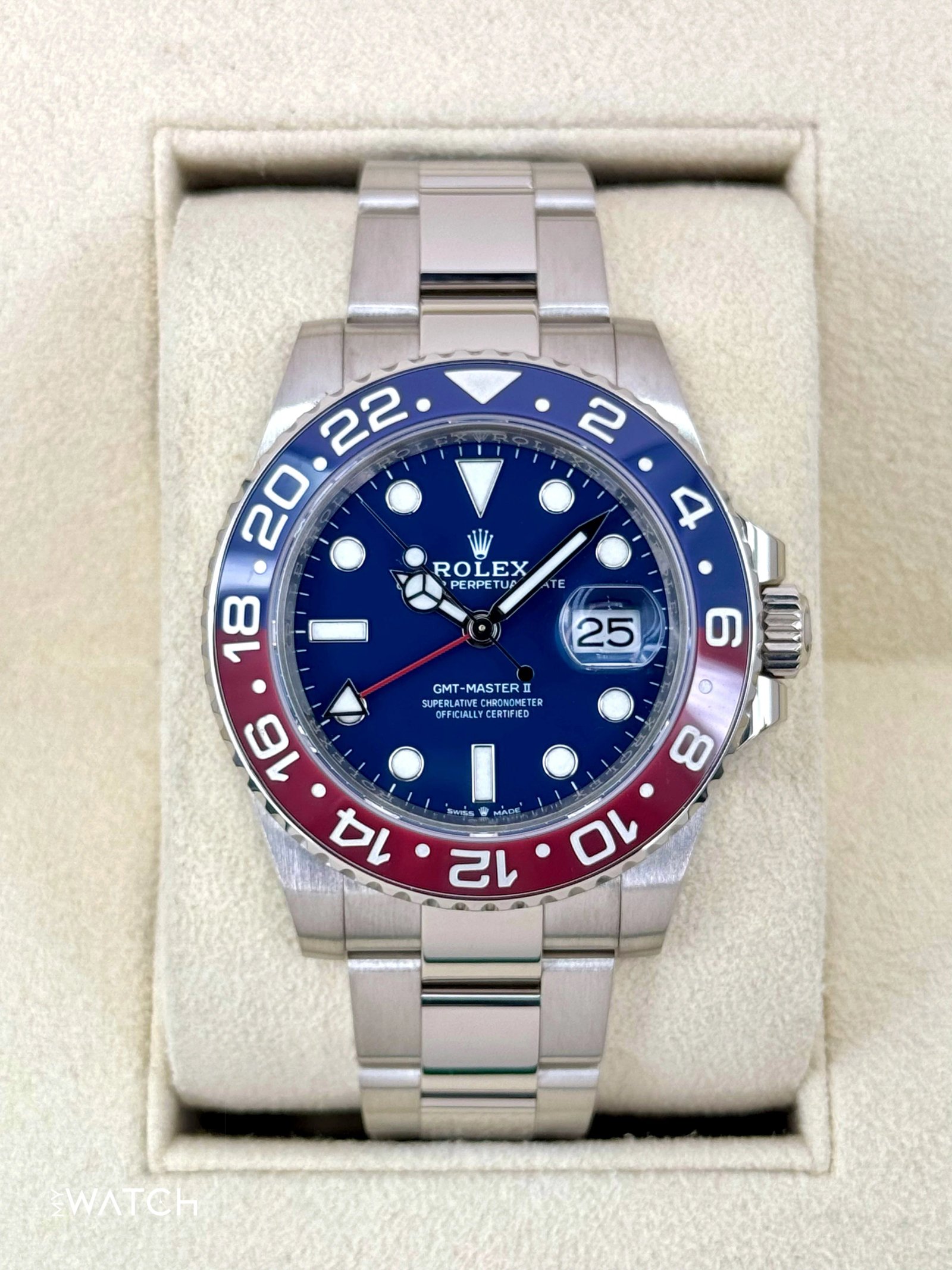 2024 Rolex GMT-Master II "Pepsi" 40mm 126719BLRO White Gold Blue Dial