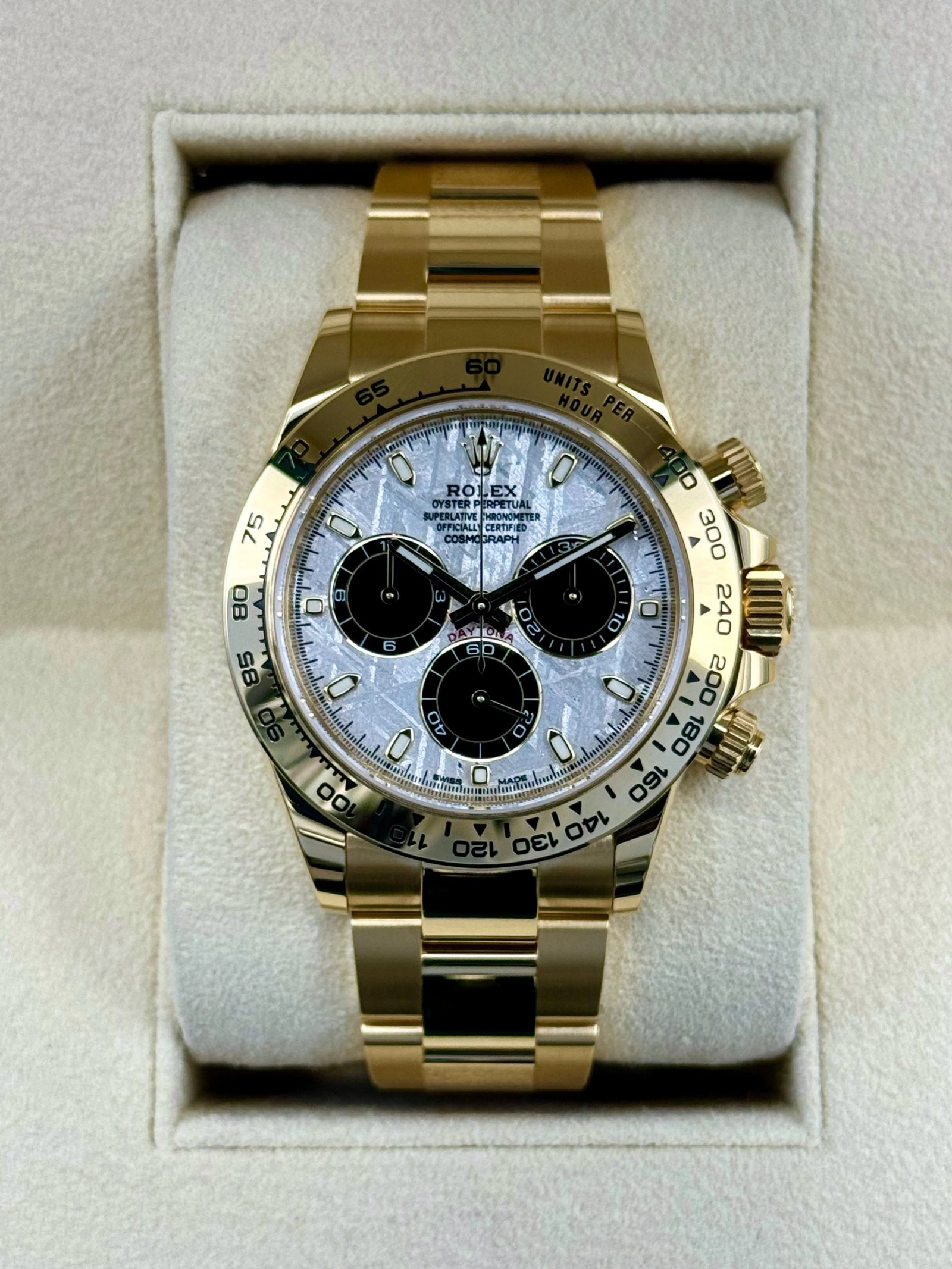 NEW 2023 Rolex Daytona 40mm 116508 Yellow Gold Meteorite Dial