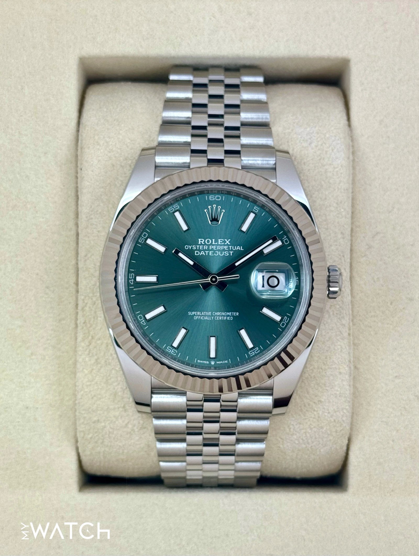 2025 Rolex Datejust 41mm 126334 Jubilee Green Dial