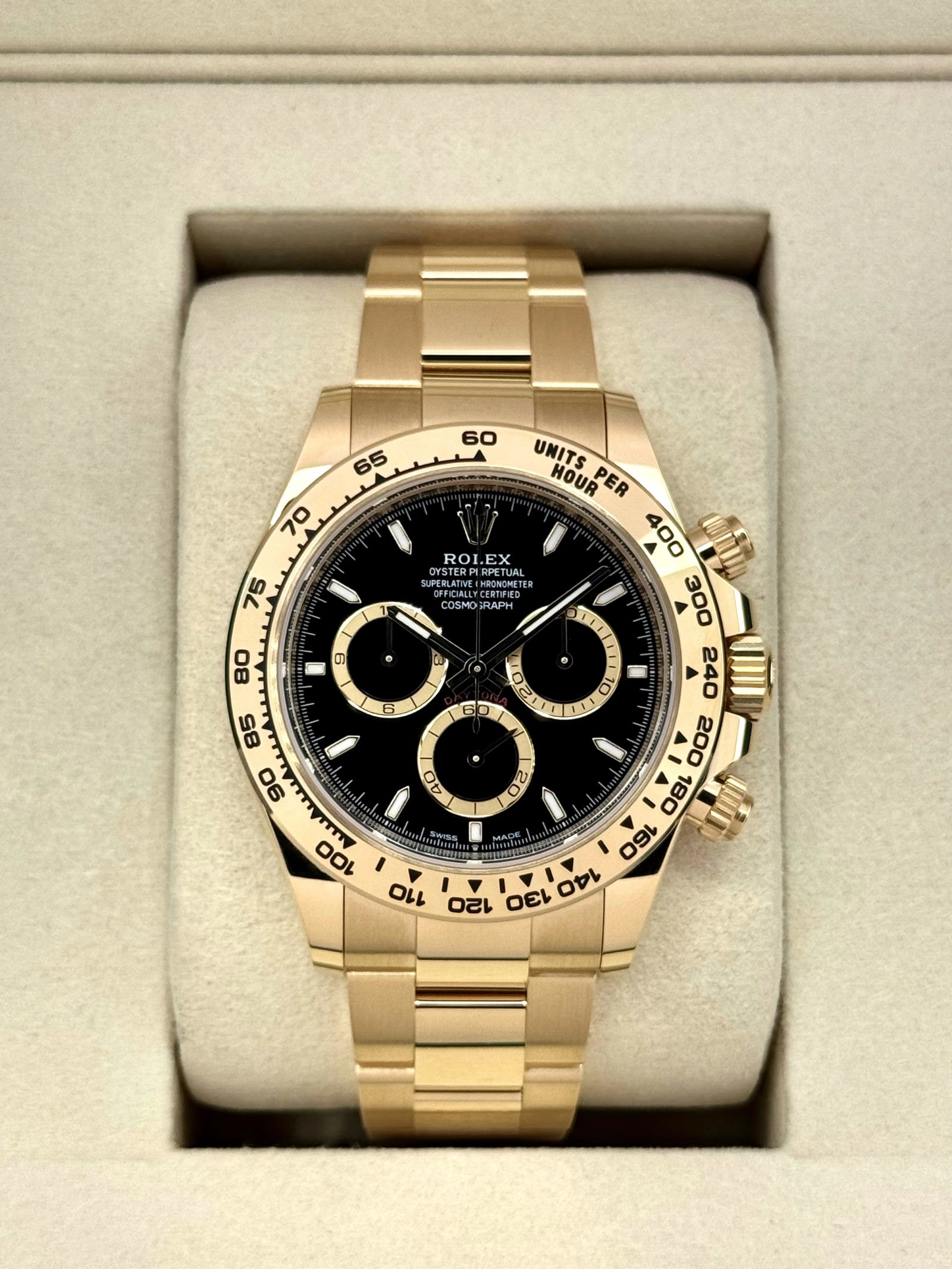 NEW 2025 Rolex Daytona 40mm 126508 18K Yellow Gold Black Dial