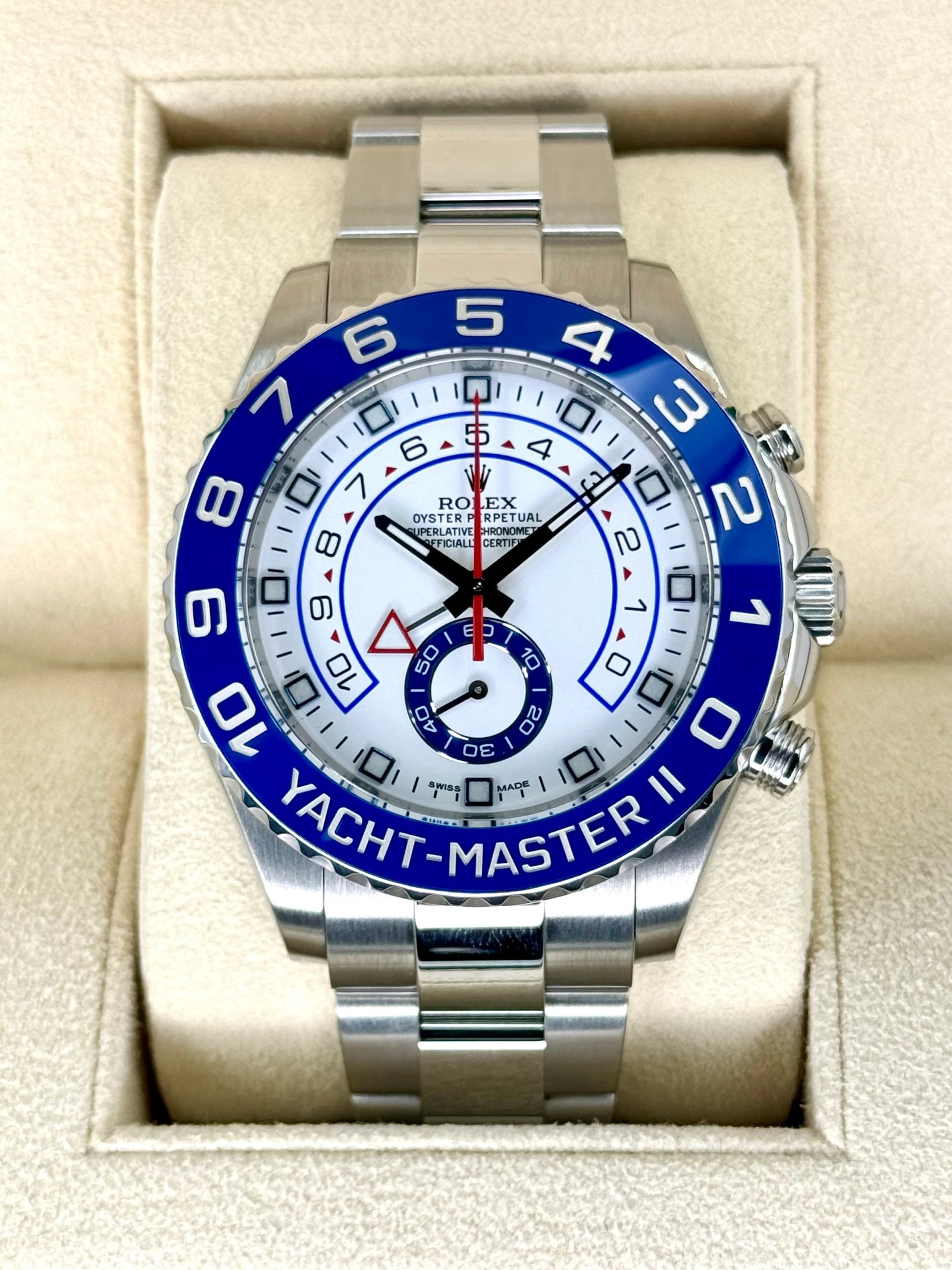 2013 Rolex Yacht-Master II 44mm 116680 Stainless Steel White Dial