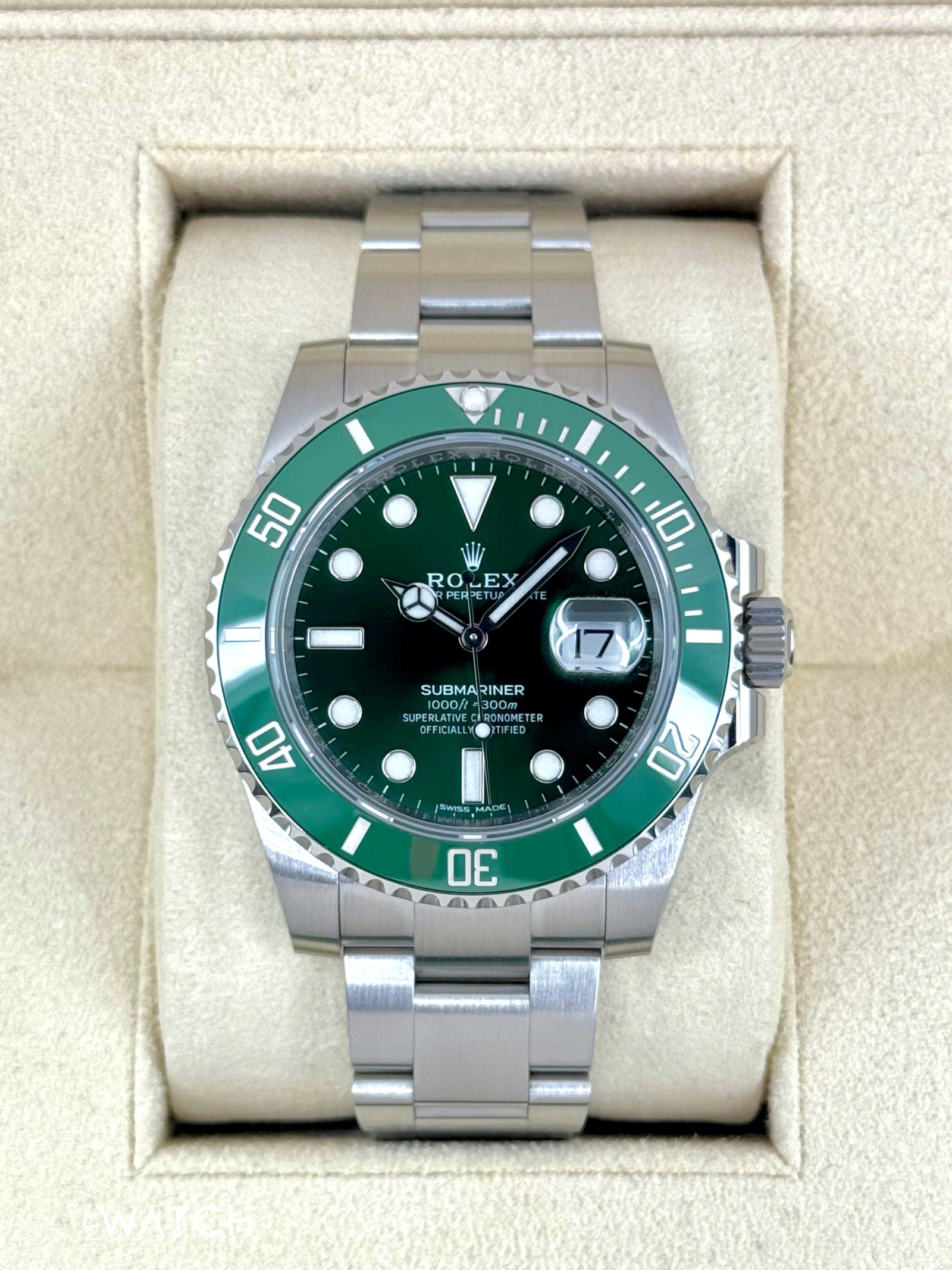 2019 Rolex Submariner “Hulk” 40mm 116610LV Green Dial