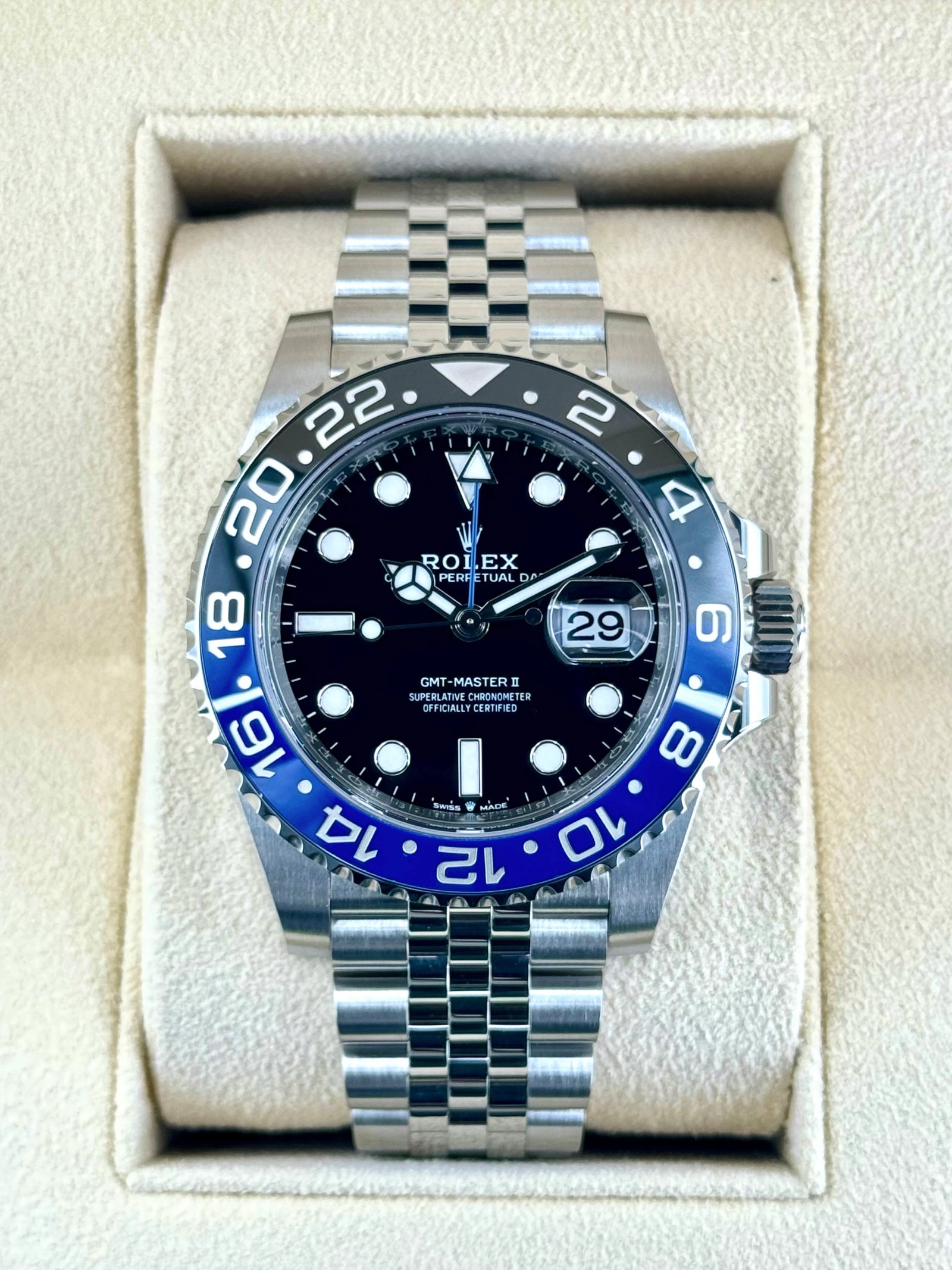 2023 Rolex GMT-Master II "Batgirl" 40mm 126710BLNR Jubilee Black Dial