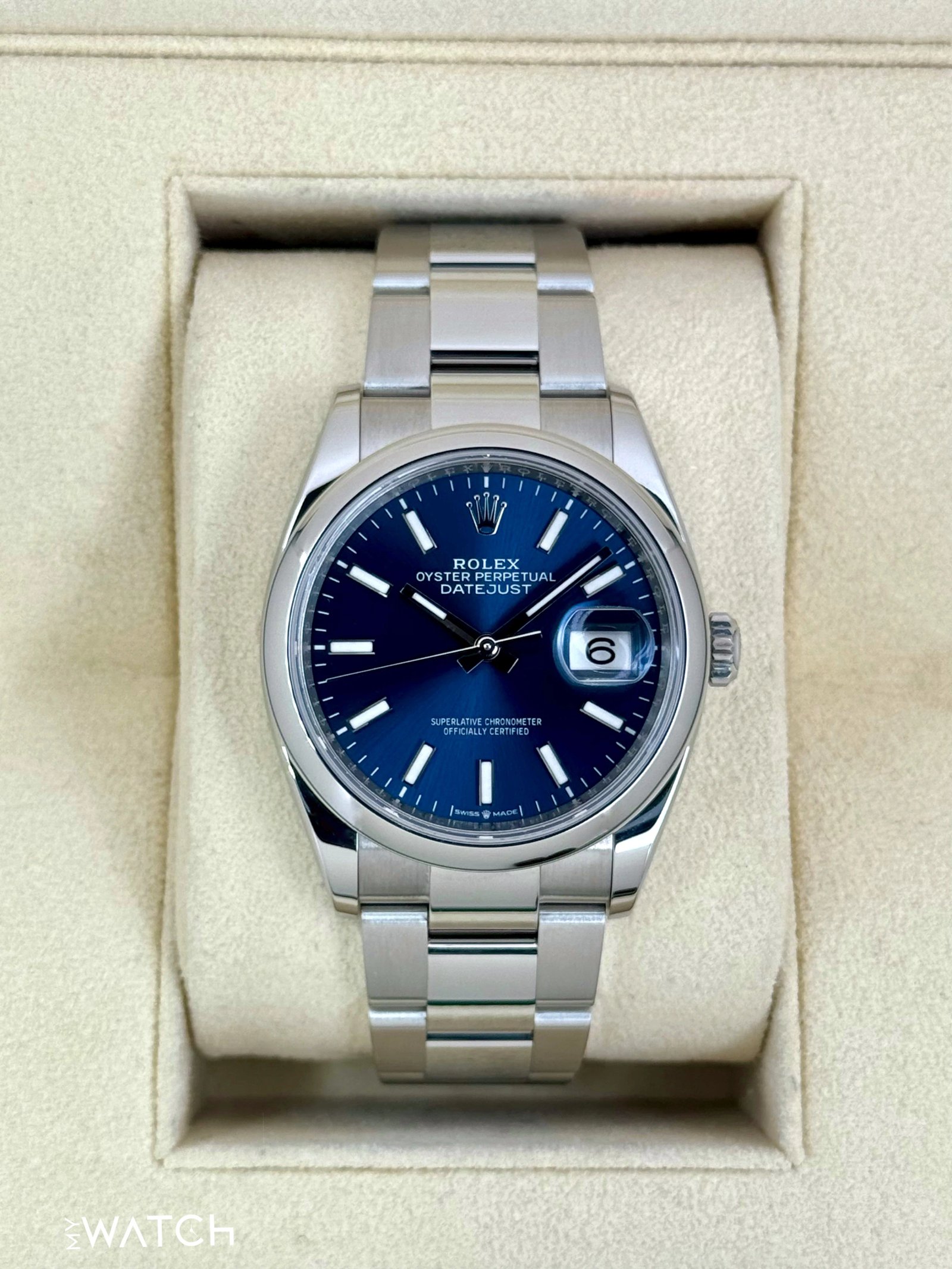 NEW 2025 Rolex Datejust 36mm 126200 Stainless Steel Oyster Blue Dial