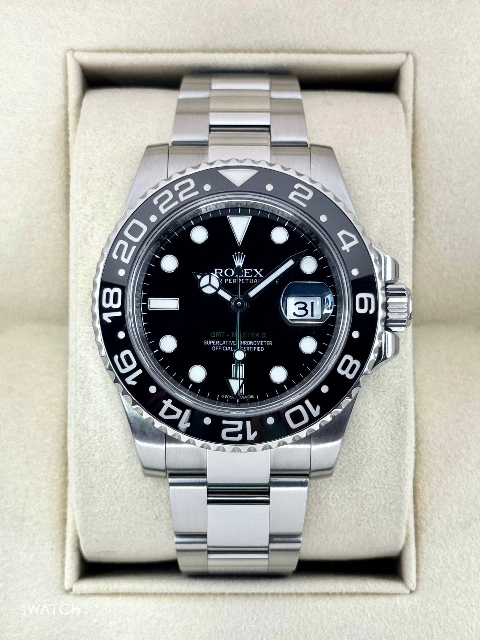 2012 Rolex GMT-Master II 40mm 116710LN Stainless Steel Black Dial