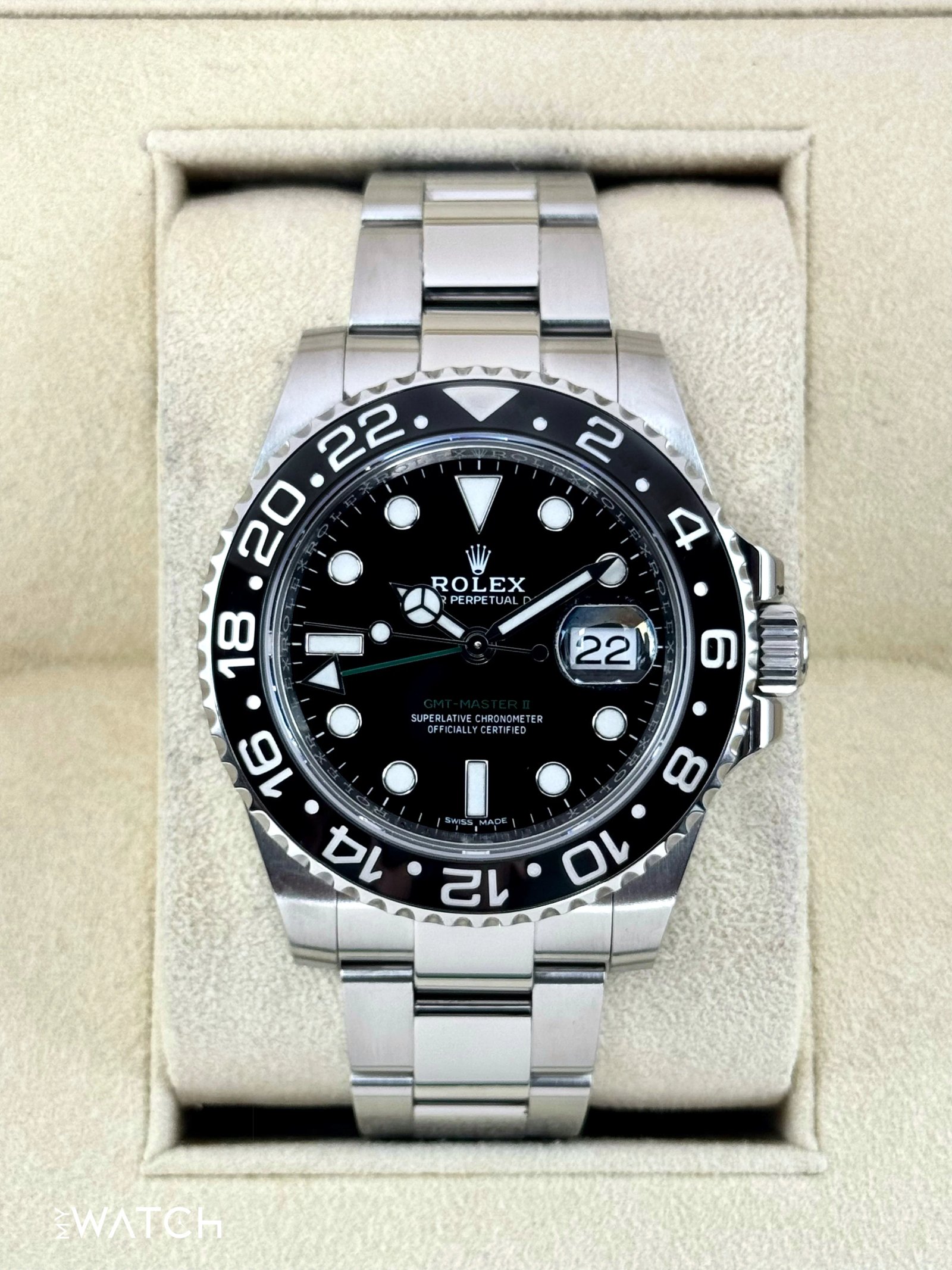 2019 Rolex GMT-Master II 40mm 116710LN Stainless Steel Black Dial