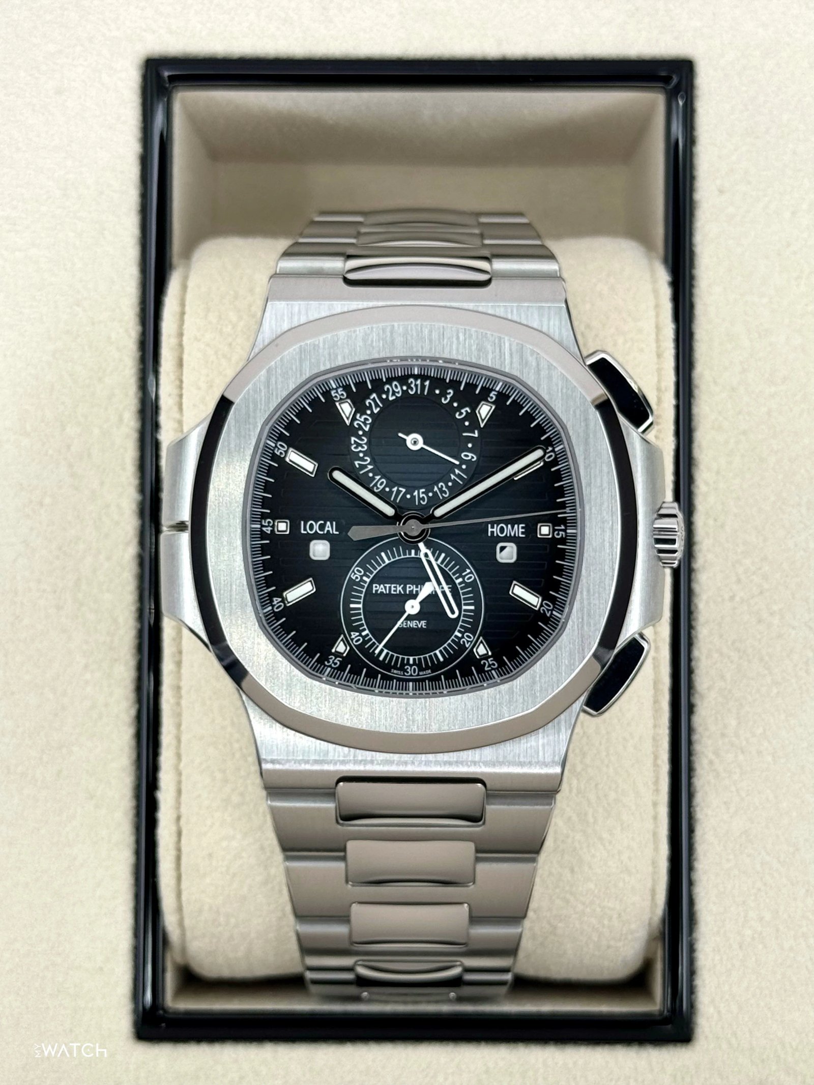 2023 Patek Philippe Nautilus Travel Time Chronograph 40.5mm 5990/1A-011 Blue-Noir Dial