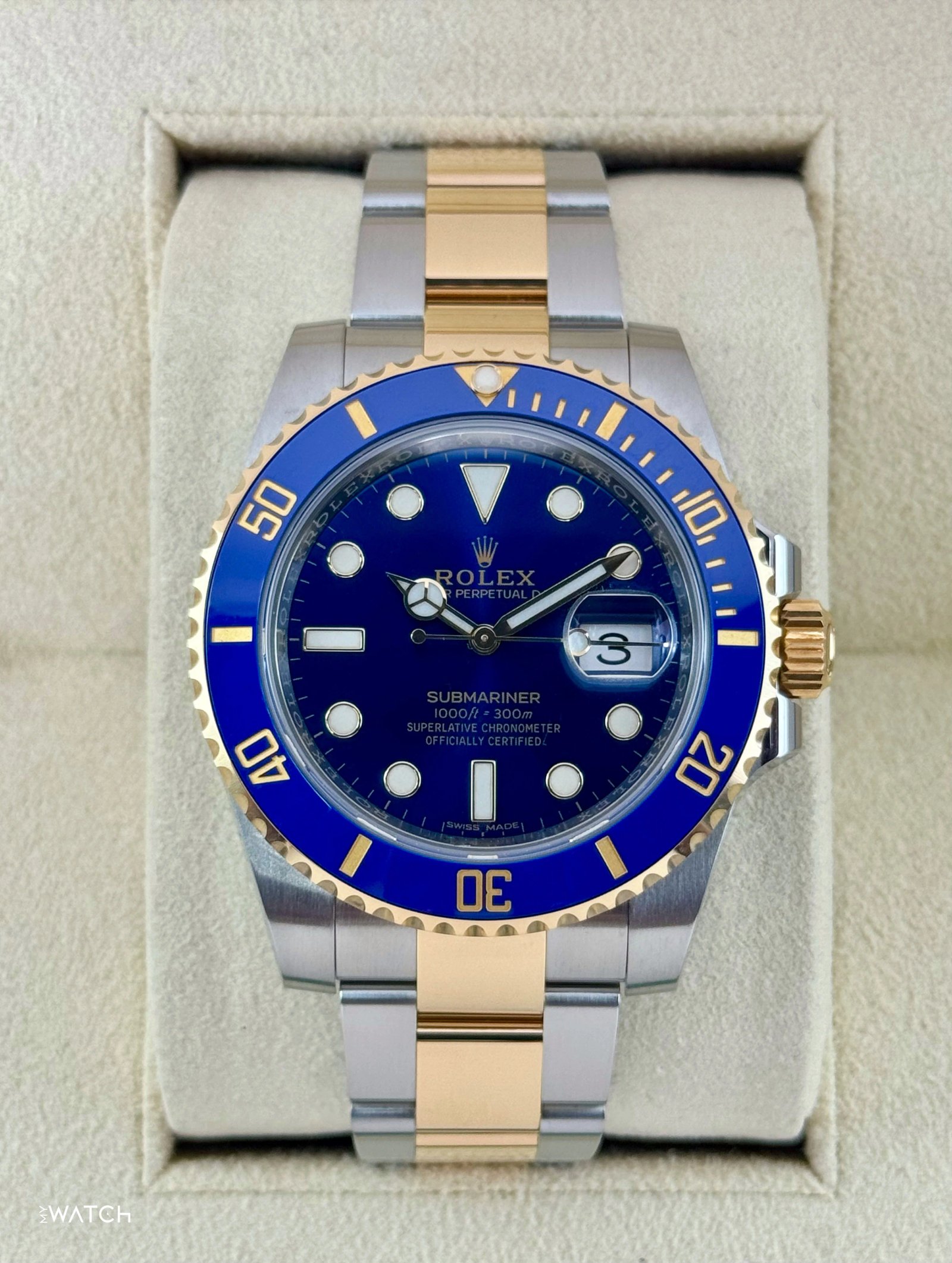 2017 Rolex Submariner "Bluesy" 40mm 116613LB Two-Tone Blue Dial