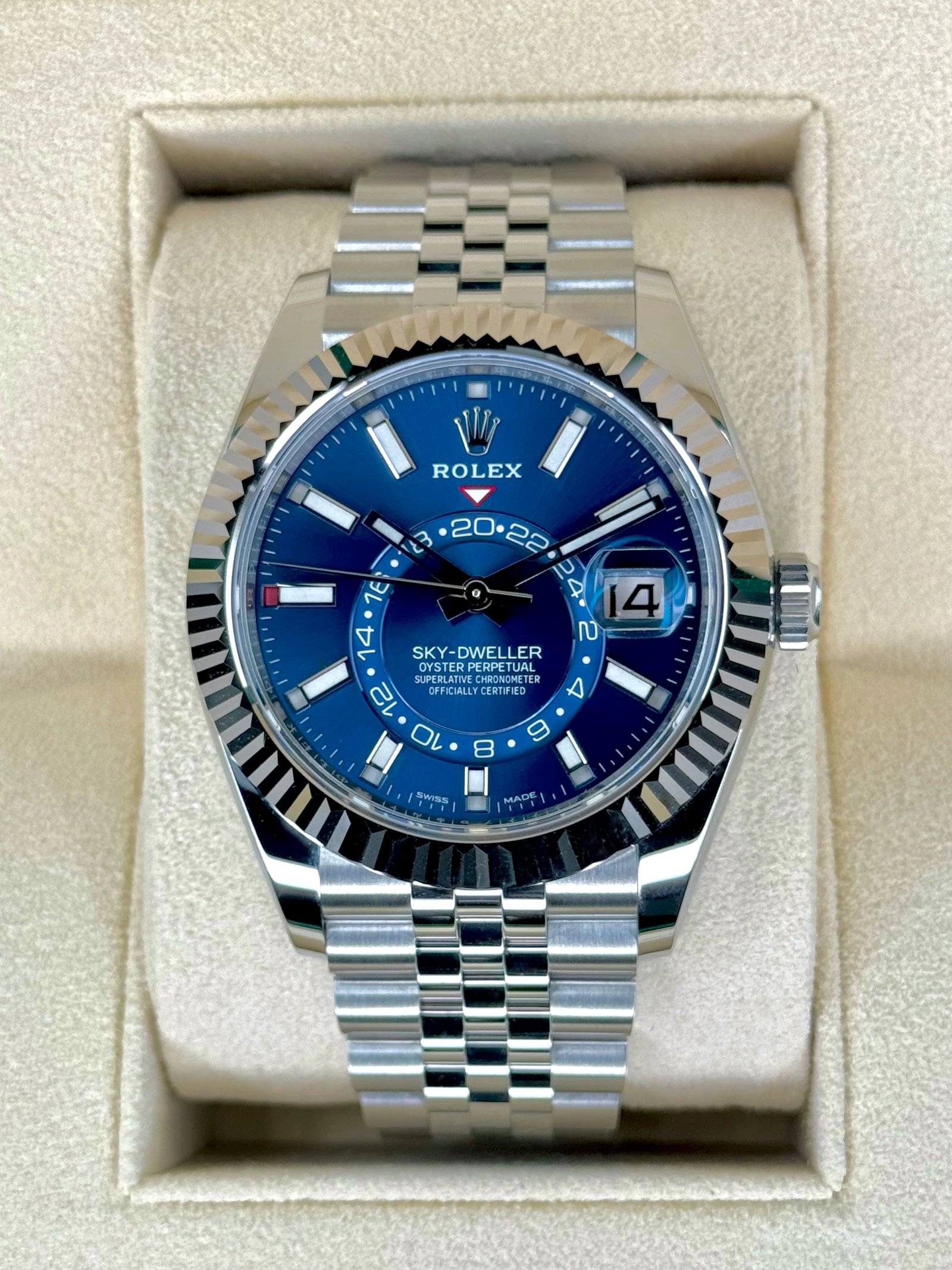 NEW 2023 Rolex Sky-Dweller 42mm 326934 Jubilee Blue Dial