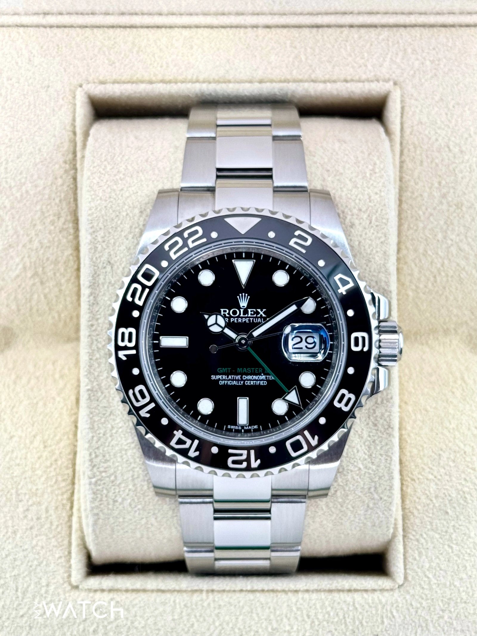 2014 Rolex GMT-Master II 40mm 116710LN Stainless Steel Black Dial