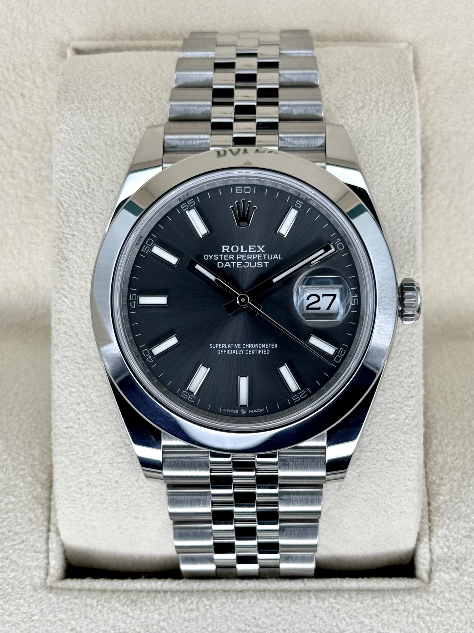 NEW Rolex 2023 Datejust 41mm 126300 Jubilee Rhodium Dial