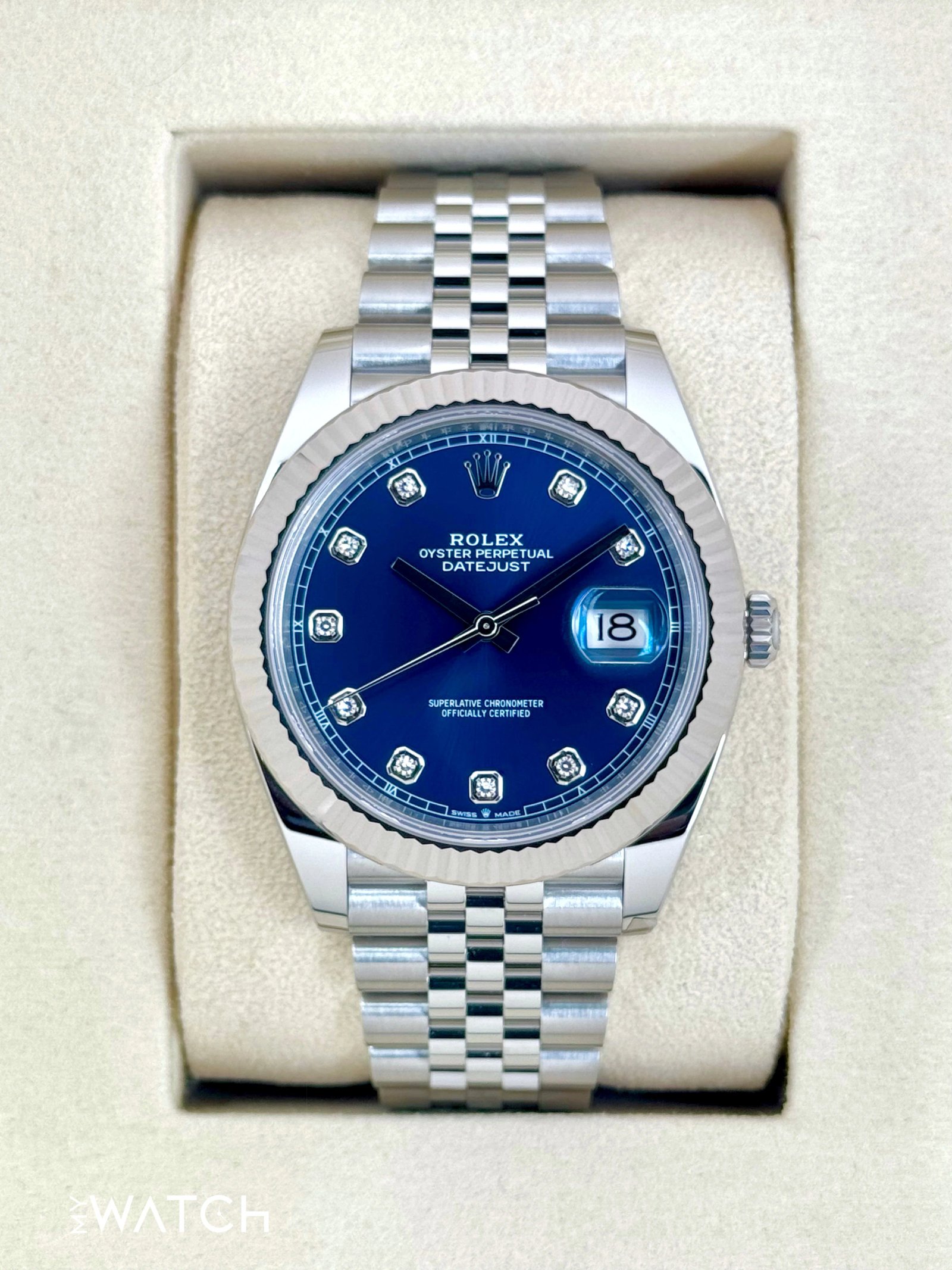 NEW 2025 Rolex Datejust 41mm 126334 Stainless Steel Jubilee Blue Diamond Dial