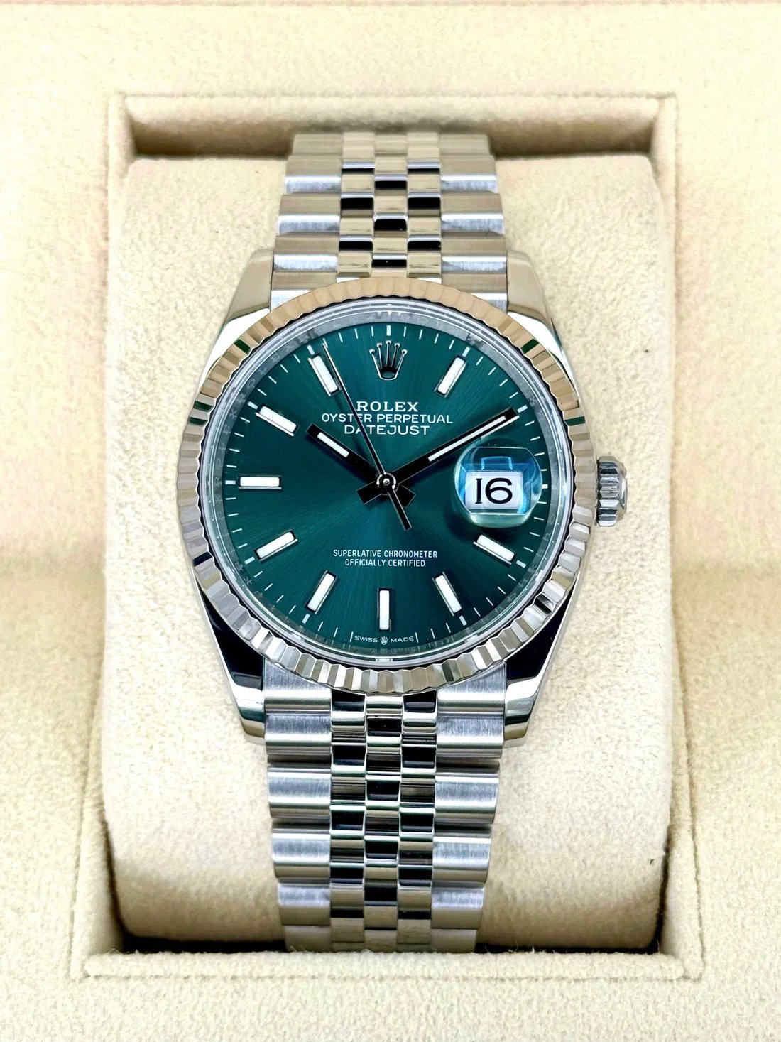NEW 2025 Rolex Datejust 36mm 126234 Jubilee Green Dial