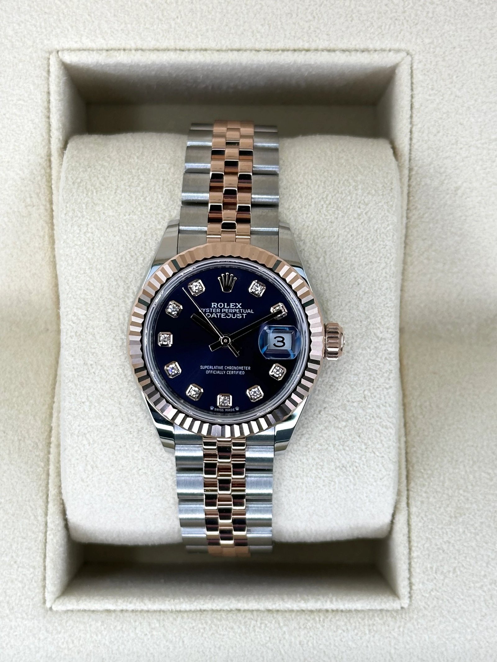 NEW 2025 Rolex Ladies Datejust 28mm 279171 Two-Tone Purple Diamond Dial