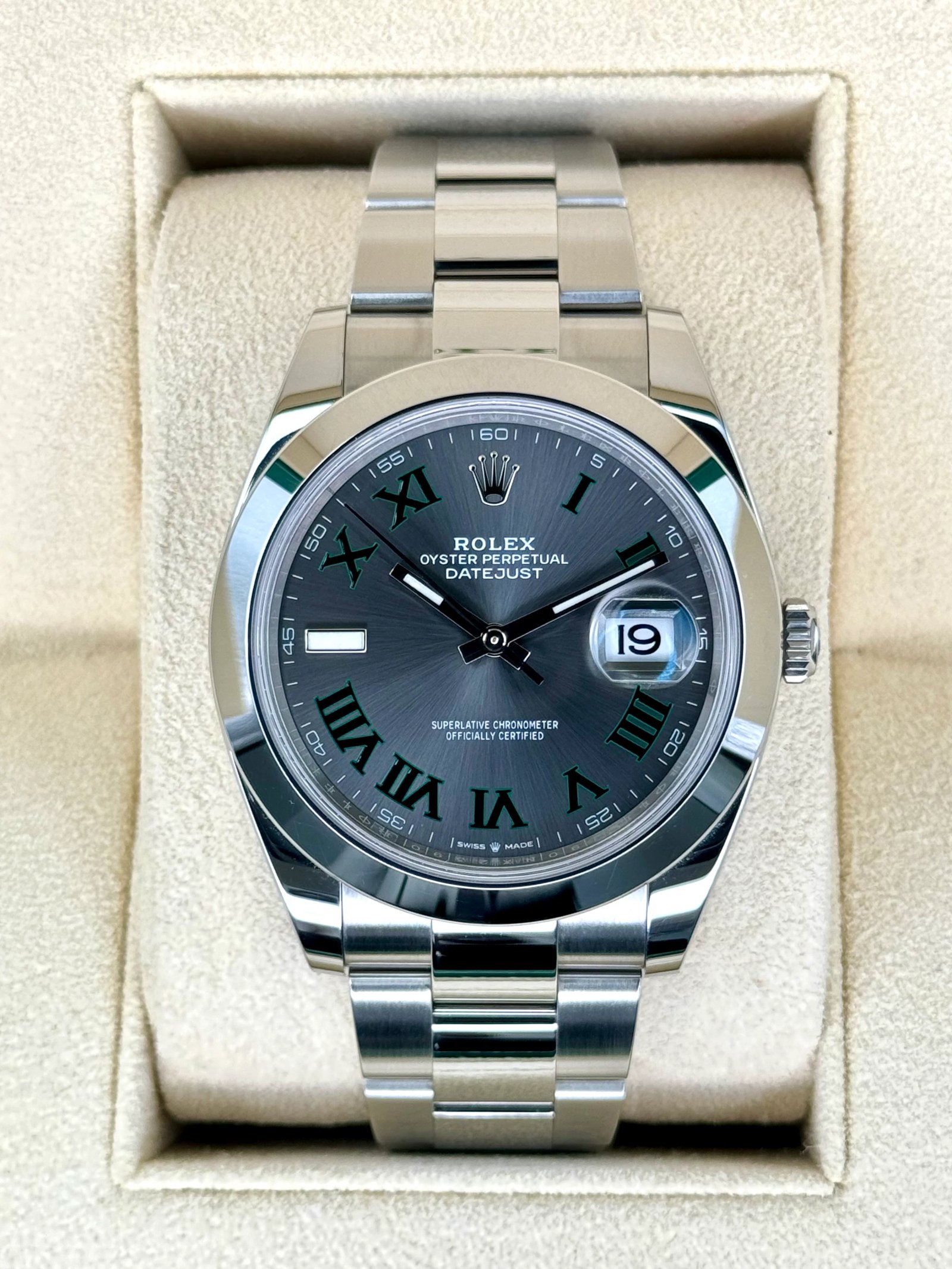 2023 Rolex Datejust 41mm 126300 Oyster Wimbledon Dial