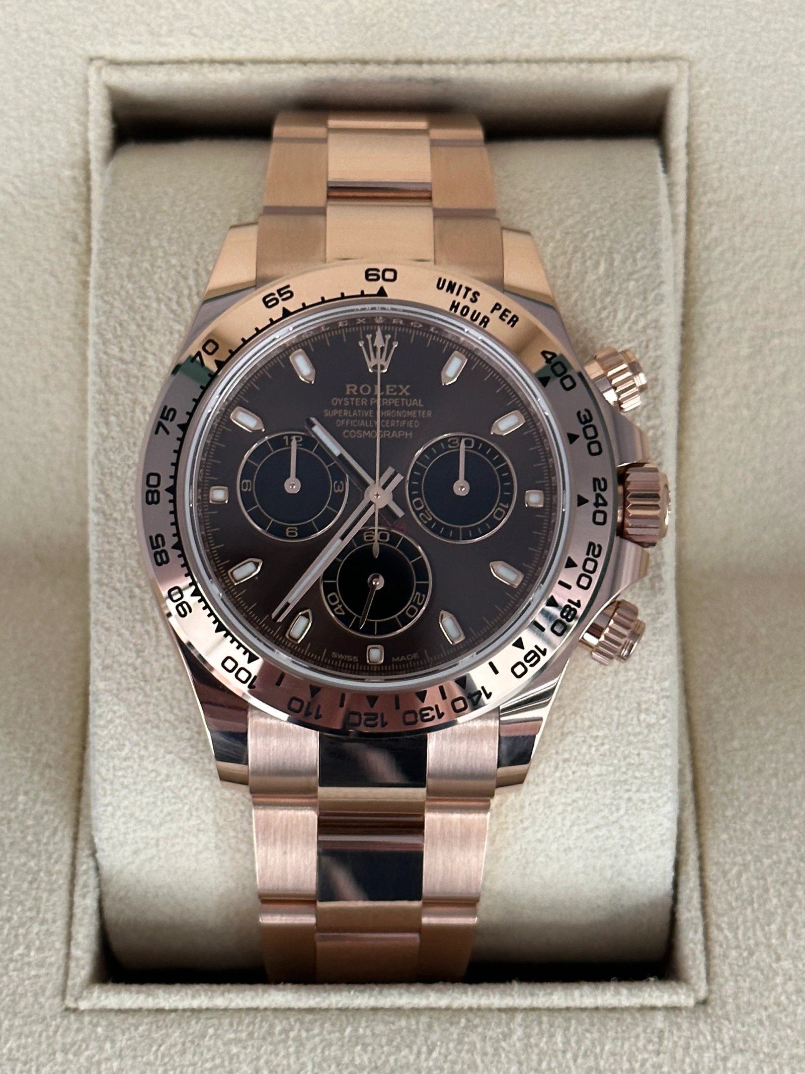 NEW 2023 Rolex Daytona 40mm 116505 Rose Gold Chocolate Dial