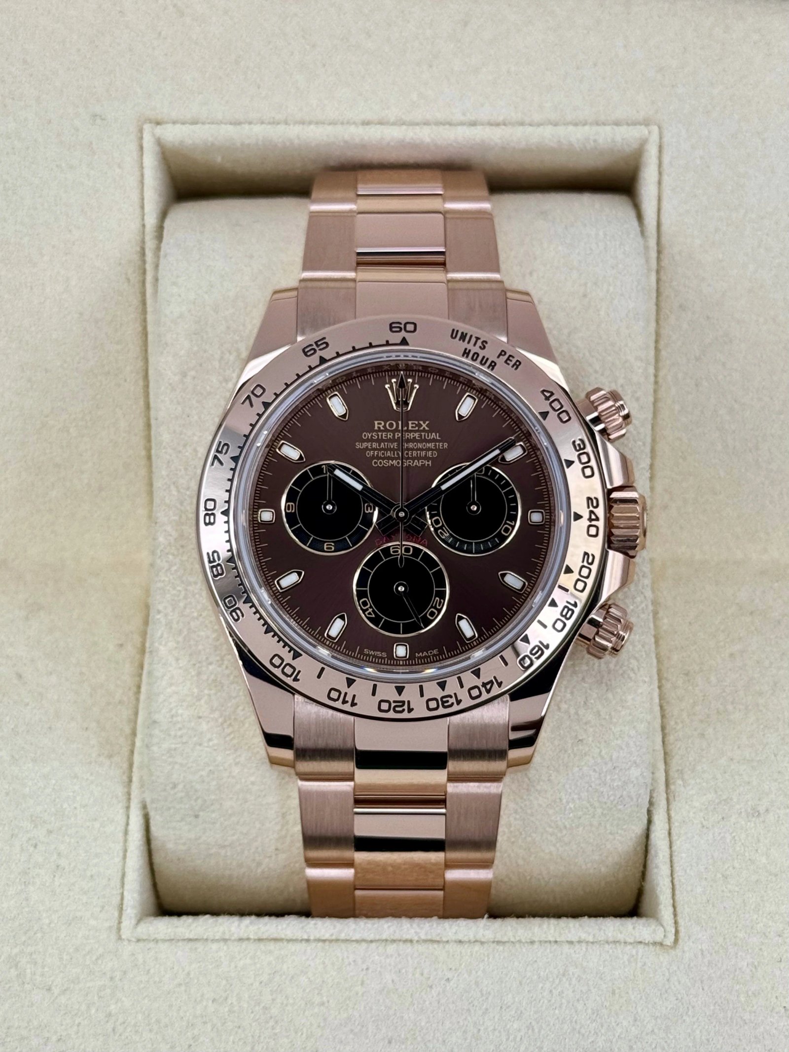 2023 Rolex Daytona 40mm 116505 Rose Gold Chocolate Dial