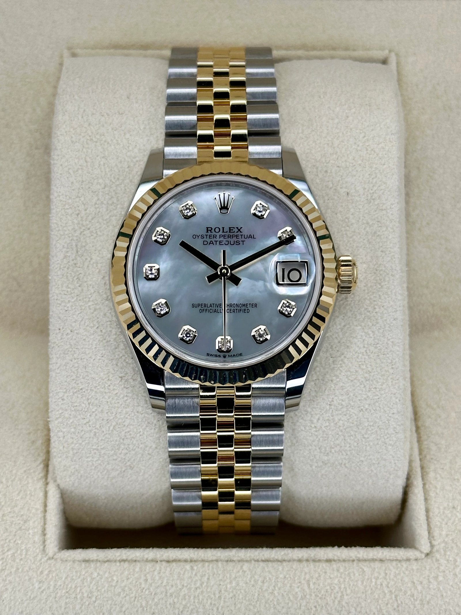 NEW 2025 Rolex Datejust 31mm 278273 Jubilee MOP Diamond Dial