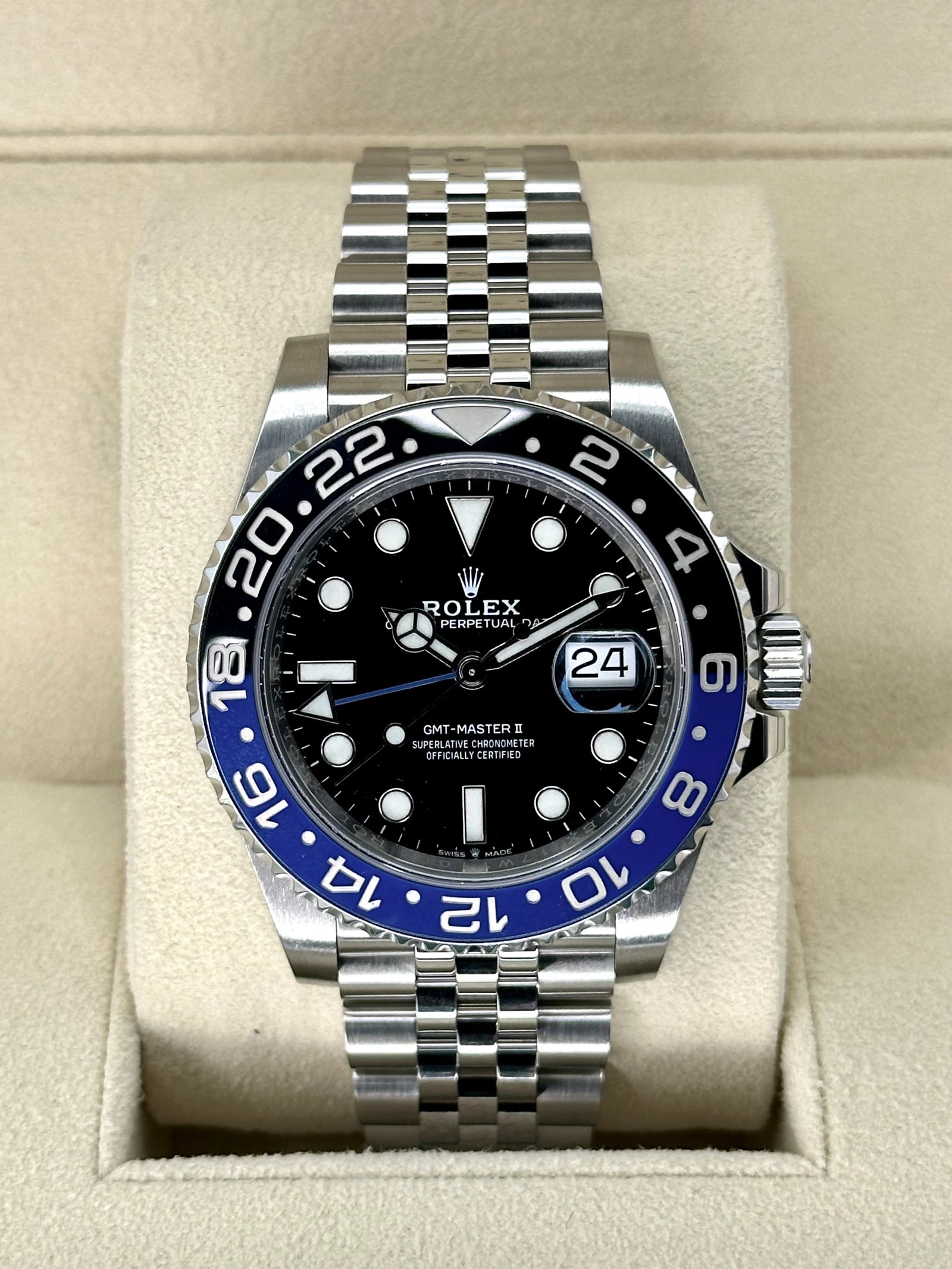 2019 Rolex GMT-Master II “Batgirl” 40mm 126710BLNR Jubilee Black Dial