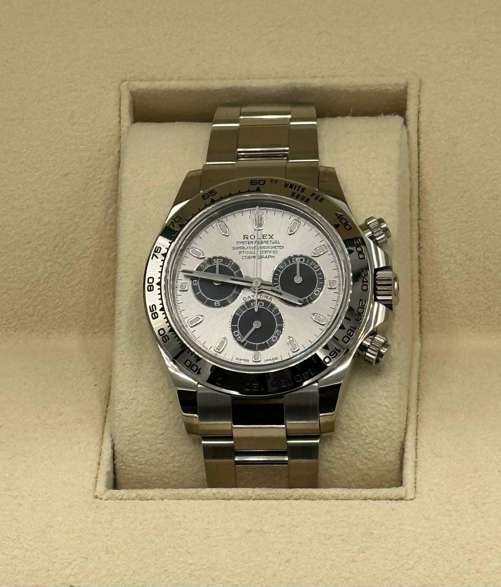 2022 Rolex Daytona 40mm 116509 White Gold Silver Dial