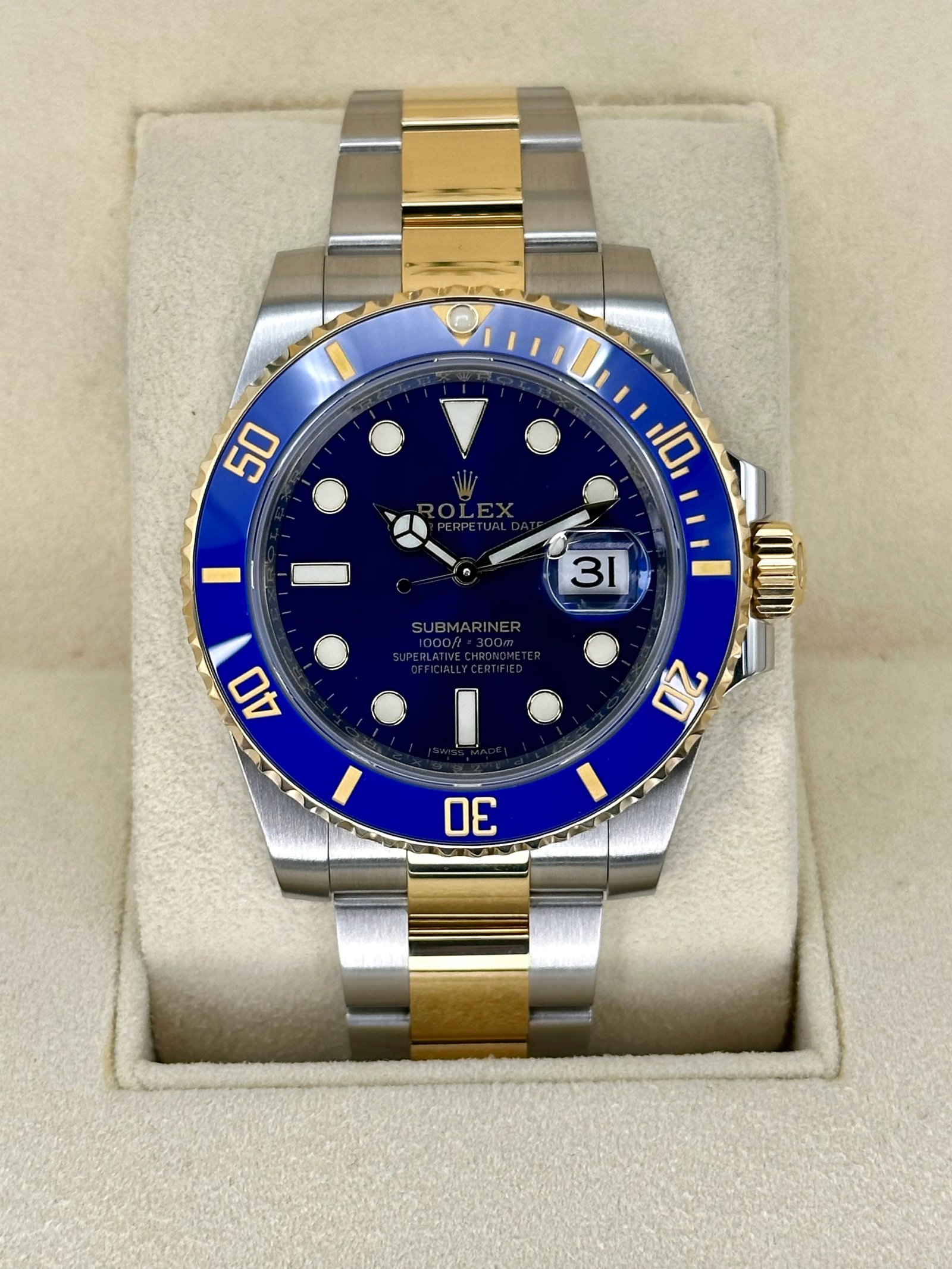 2019 Rolex Submariner "Bluesy" 40mm 116613LB Two-Tone Blue Dial